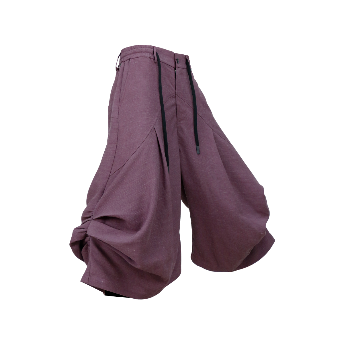 RELABEL Tencel-Acetate Ruched Oversized Shorts, premium urban and streetwear designers apparel on PROJECTISR.com, RELABEL