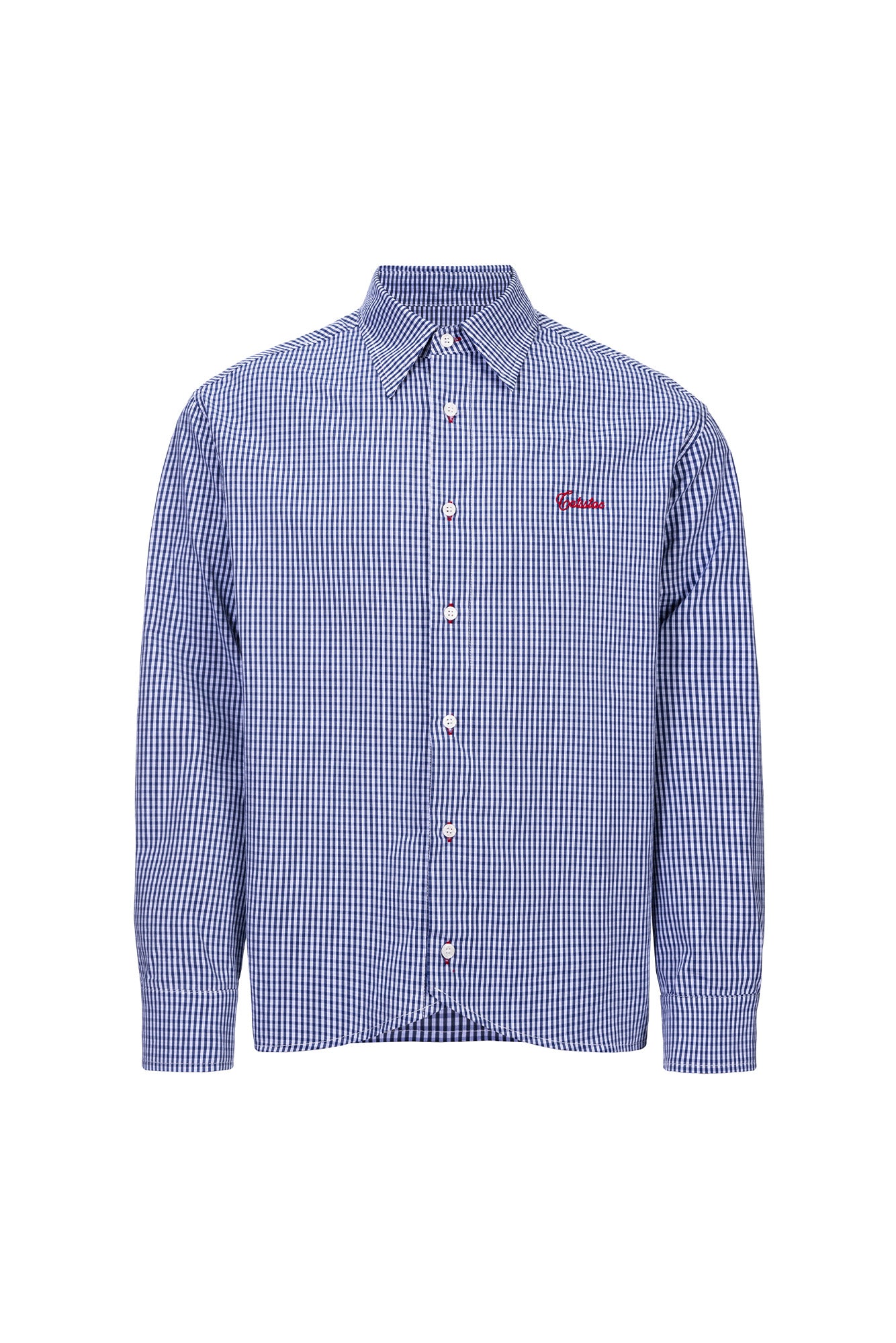 CATSSTAC Essential Gingham Embroidered Shirt, premium urban and streetwear designers apparel on PROJECTISR.com, CATSSTAC