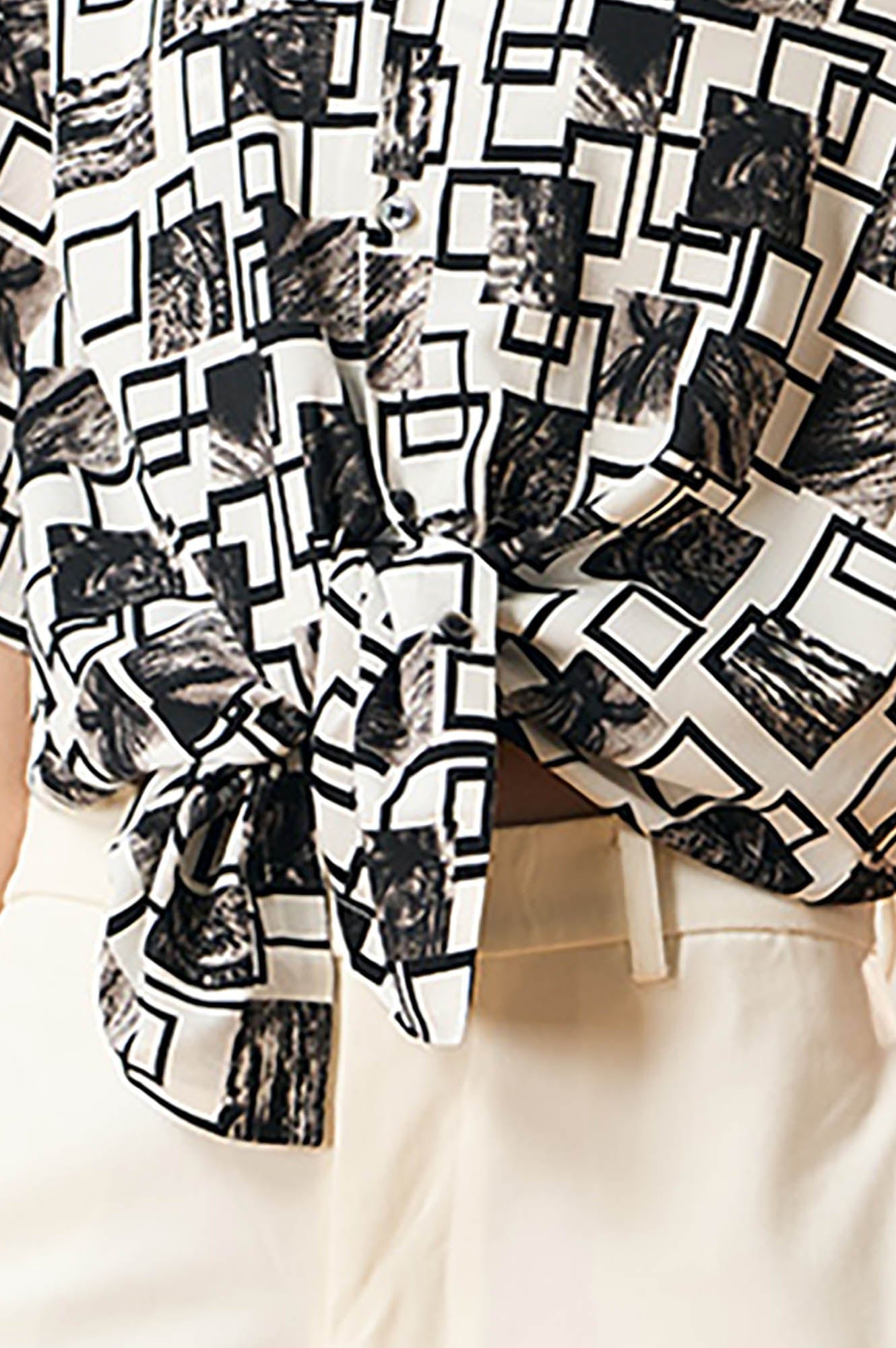 EPIC POETRY Monochrome Collage Grid Cuban Half Shirt, premium urban and streetwear designers apparel on PROJECTISR.com, EPIC POETRY