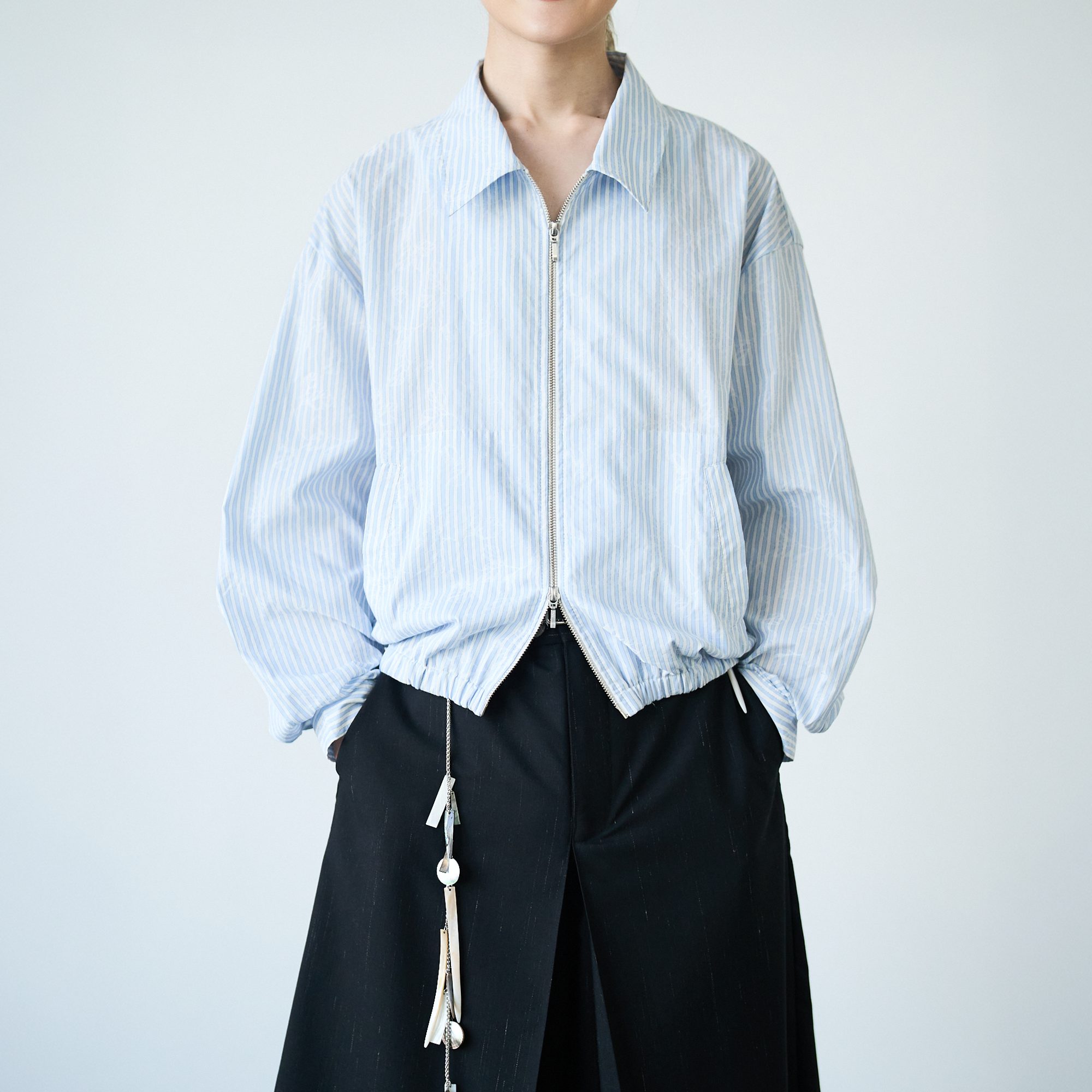 GRAINMUSTARD Striped Jacquard Shirt Jacket, premium urban and streetwear designers apparel on PROJECTISR.com, GRAINMUSTARD