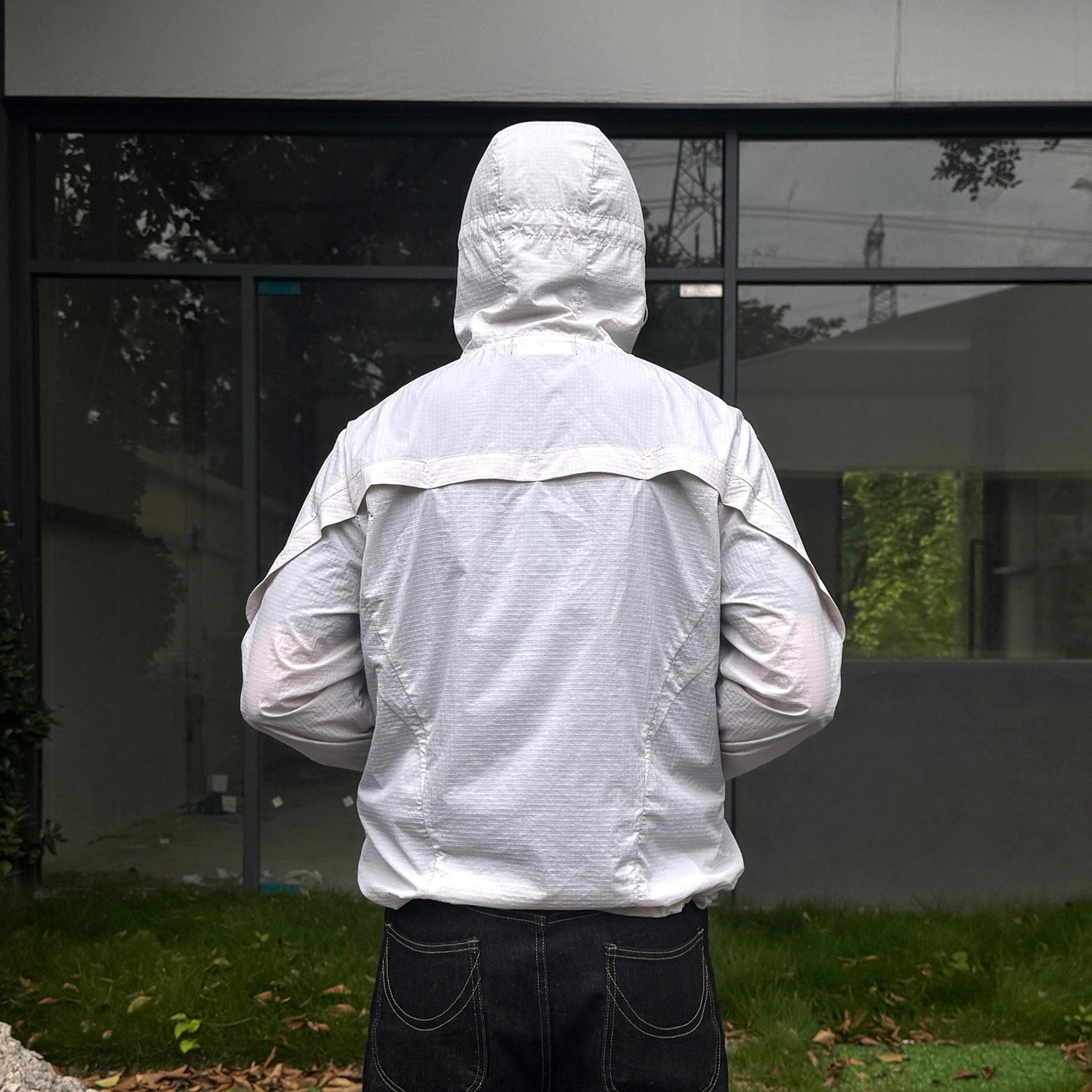 CATSSTAC Arc Panel Dual-Zip UV Protect Hooded Jacket, premium urban and streetwear designers apparel on PROJECTISR.com, CATSSTAC