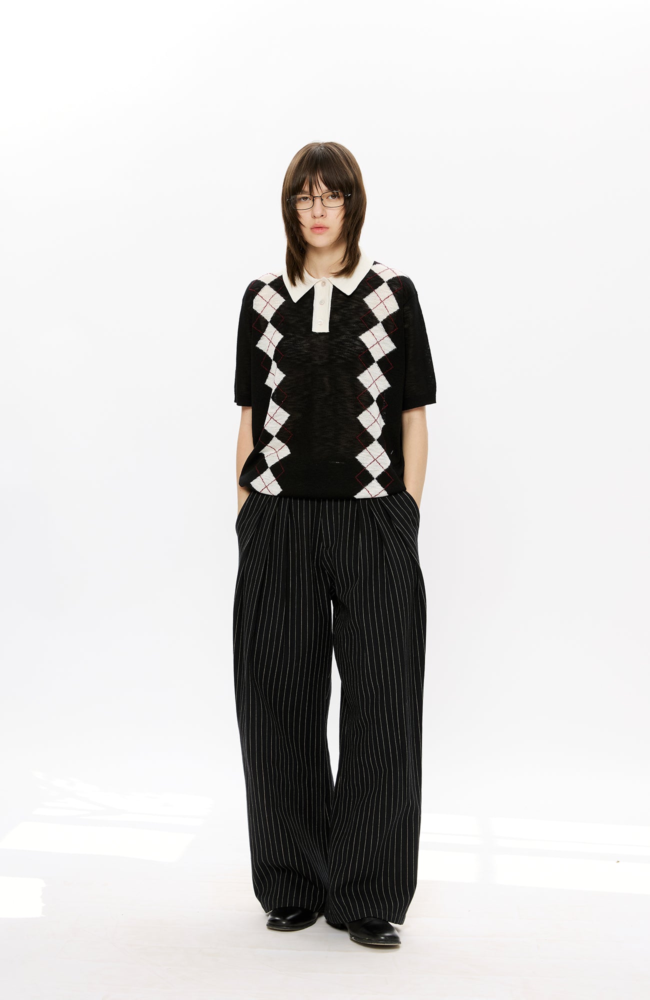 KREATE Pinstripe Pleated Draped Wide Trousers, premium urban and streetwear designers apparel on PROJECTISR.com, KREATE