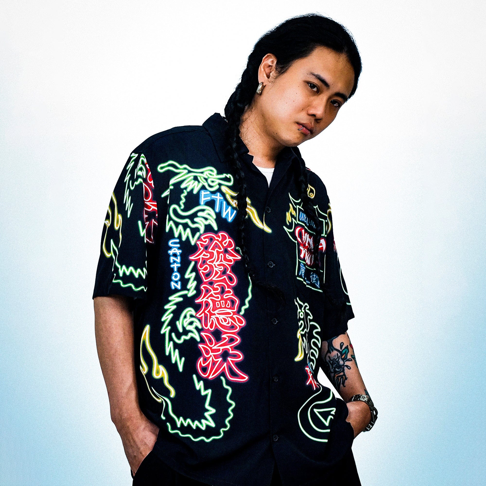 WCC Neon Chinatown Half-Shirt, premium urban and streetwear designers apparel on PROJECTISR.com, WCC