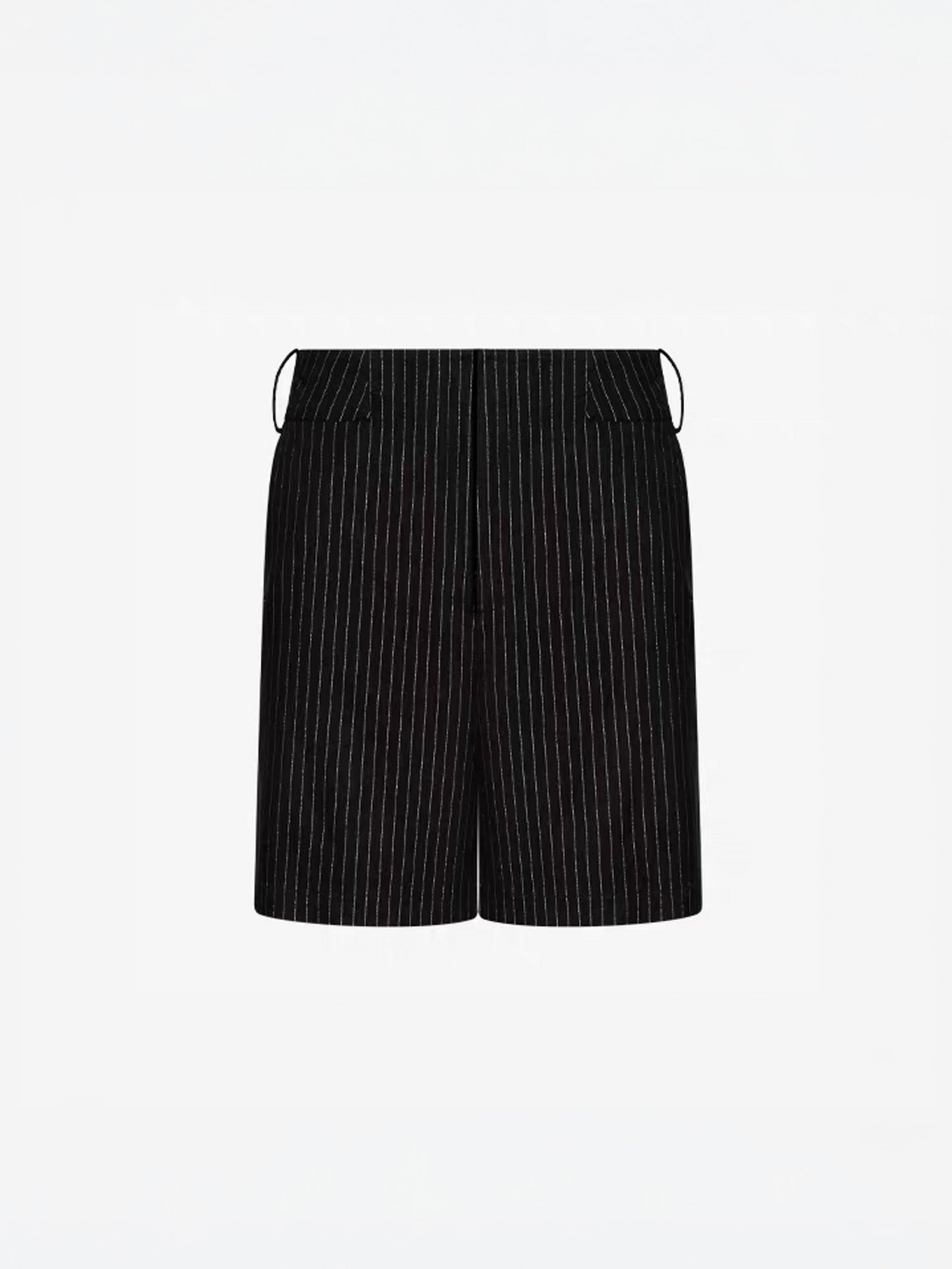 TIWILLTANG Straight-Leg Pinstripe Knee-Length Shorts, premium urban and streetwear designers apparel on PROJECTISR.com, TIWILLTANG