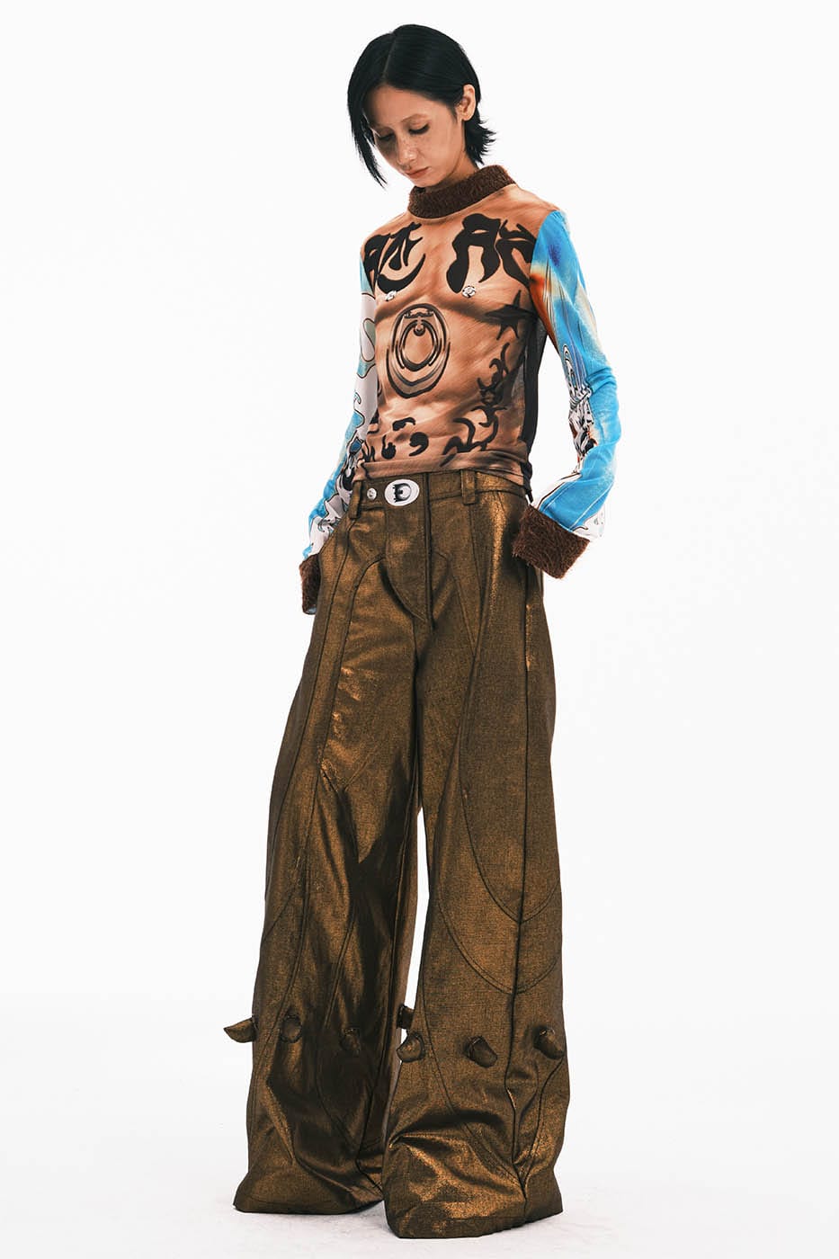 EMBRYO Muscle Runes Mohair Turtleneck L/S Tee, premium urban and streetwear designers apparel on PROJECTISR.com, EMBRYO