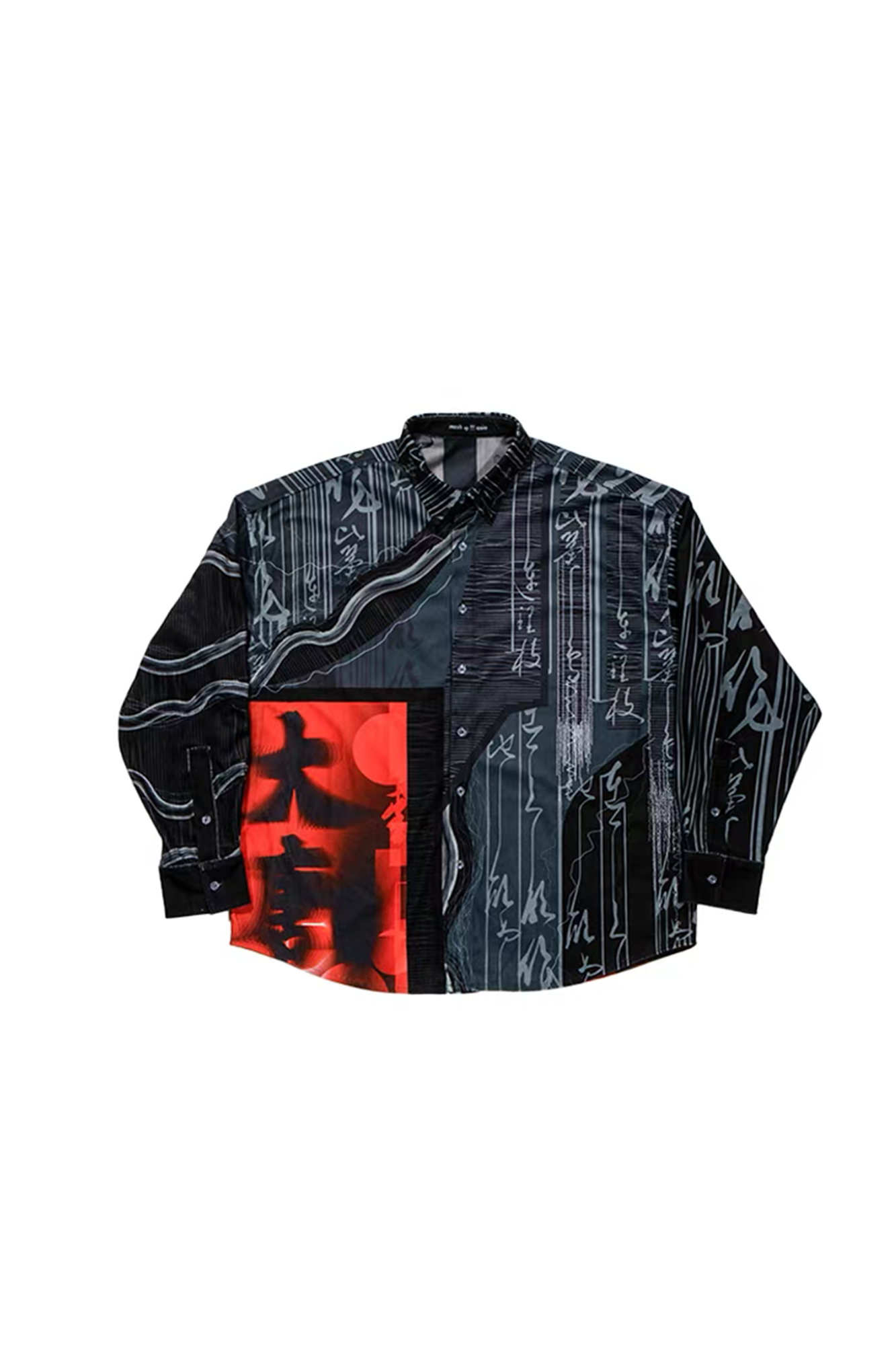 PMW Tang Calligraphy Graphic Oversized Shirt, premium urban and streetwear designers apparel on PROJECTISR.com, PMW
