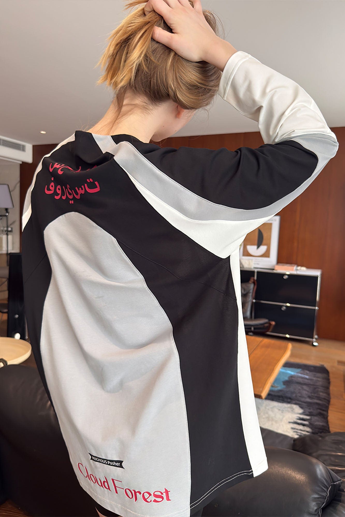 MIICHOUS Arc Contrast Panel Raglan UV Protection Long-Sleeve Tee