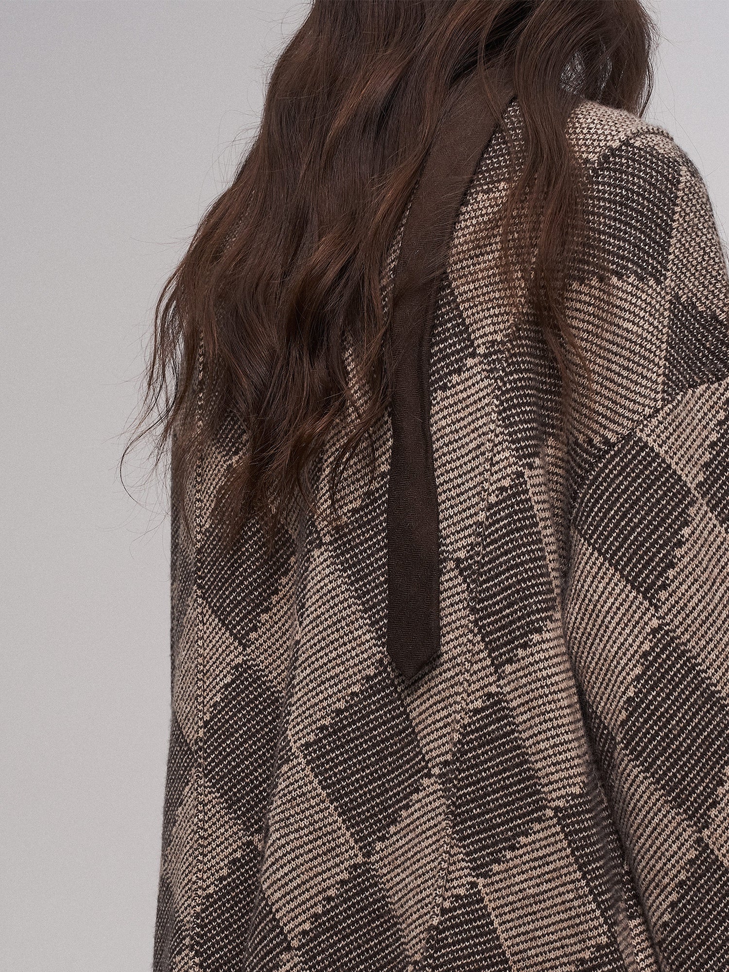 ILNya Nieternite Nifutur Wool-Blend Argyle Jacquard Cardigan Brown