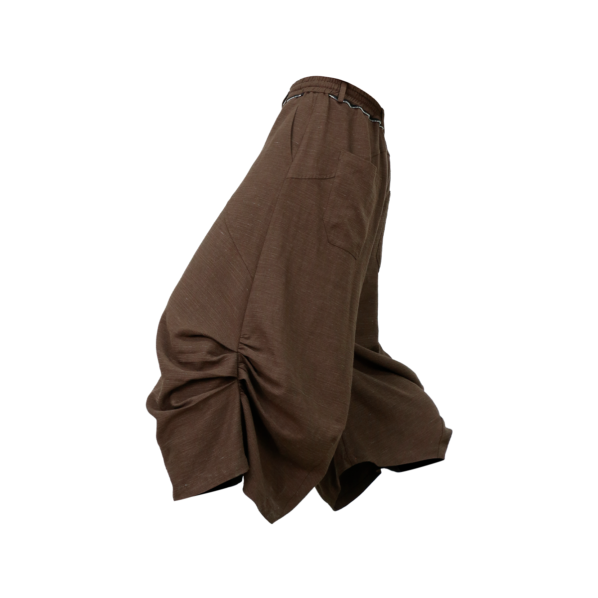 RELABEL Tencel-Acetate Ruched Oversized Shorts, premium urban and streetwear designers apparel on PROJECTISR.com, RELABEL