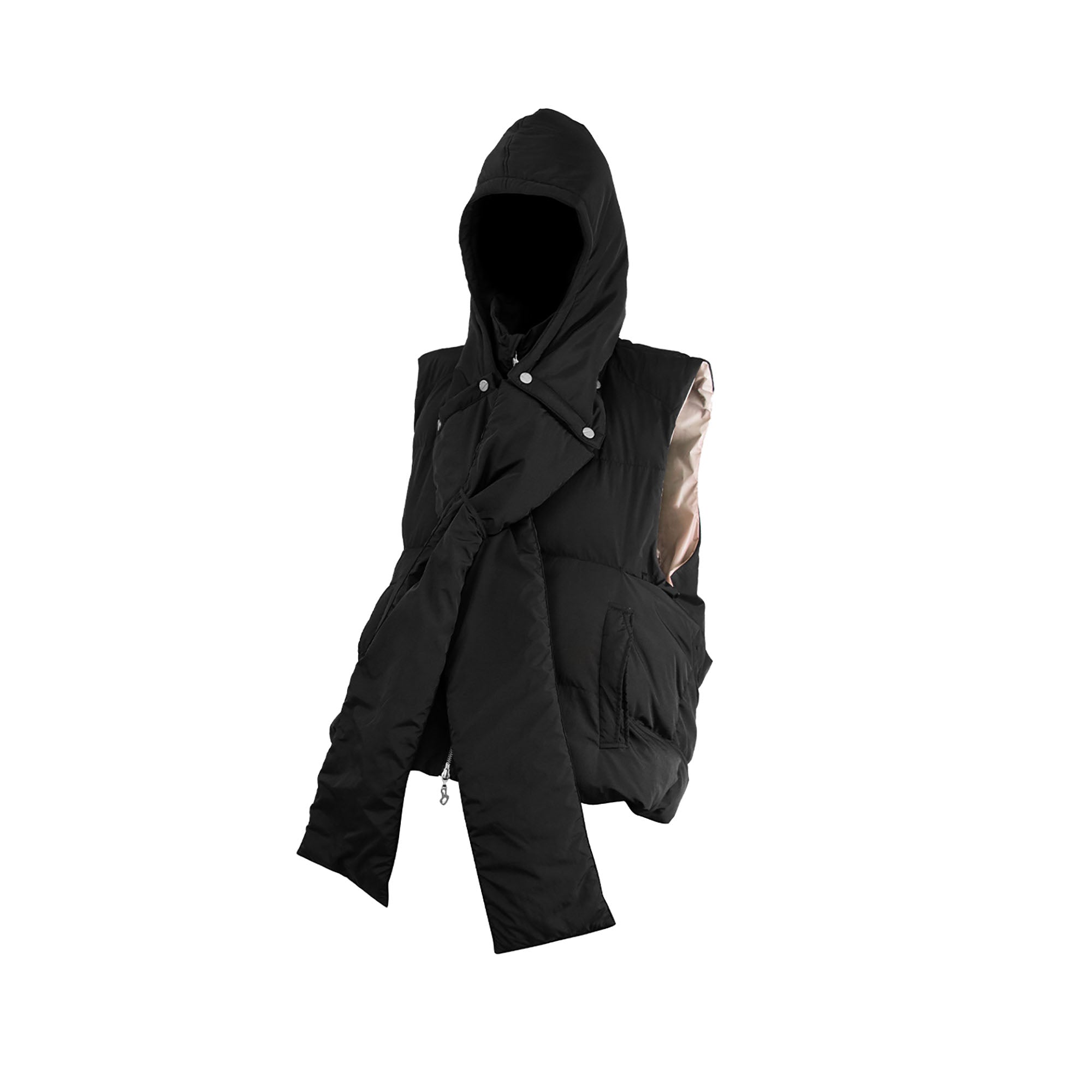 RELABEL Reversible Detachable Hooded Insulated Vest, premium urban and streetwear designers apparel on PROJECTISR.com, RELABEL