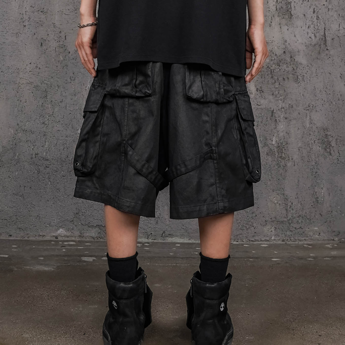 UNDERWATER Bandaged Waxed Shorts, premium urban and streetwear designers apparel on PROJECTISR.com, UNDERWATER