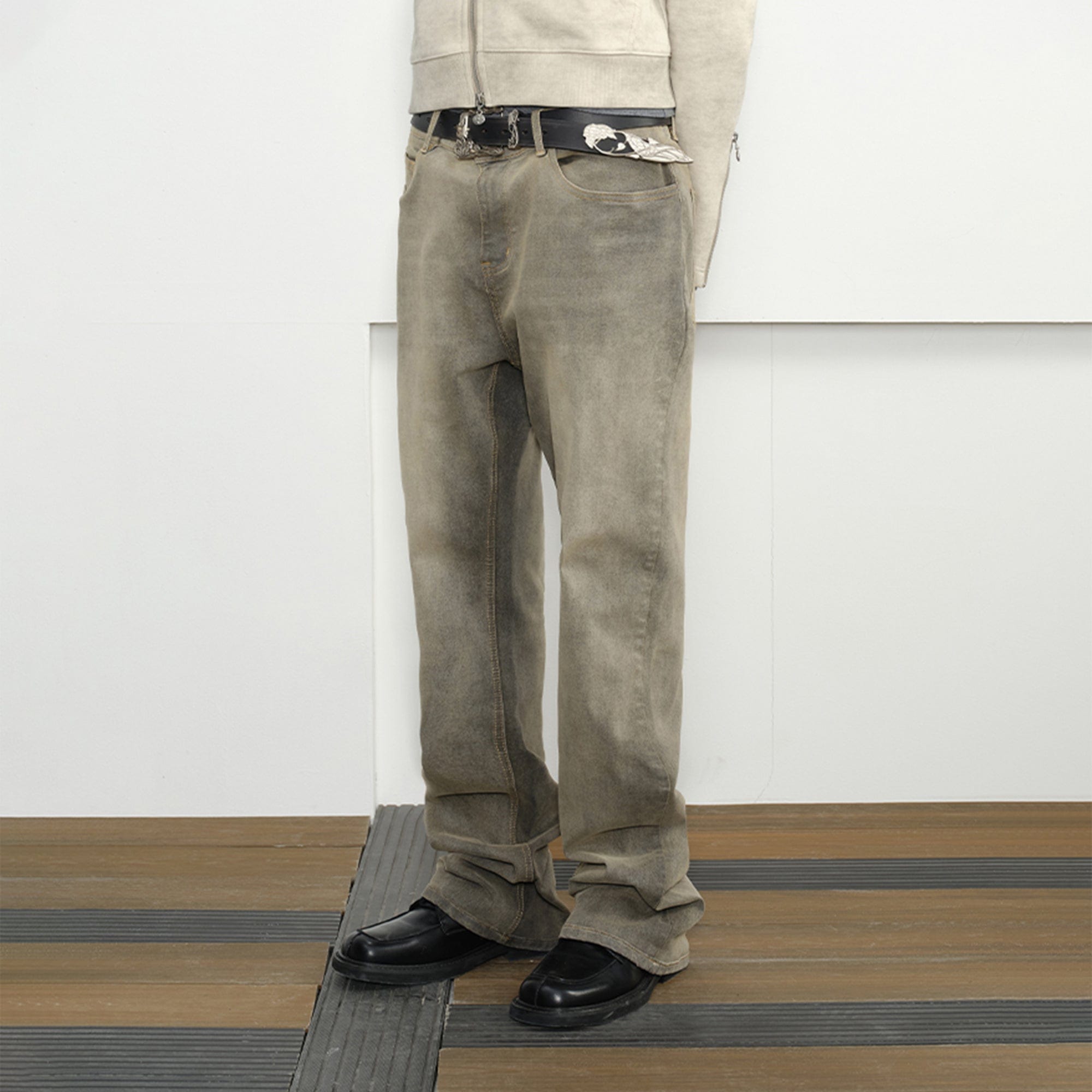 KREATE Volcanic Mud Washed Jeans, premium urban and streetwear designers apparel on PROJECTISR.com, KREATE