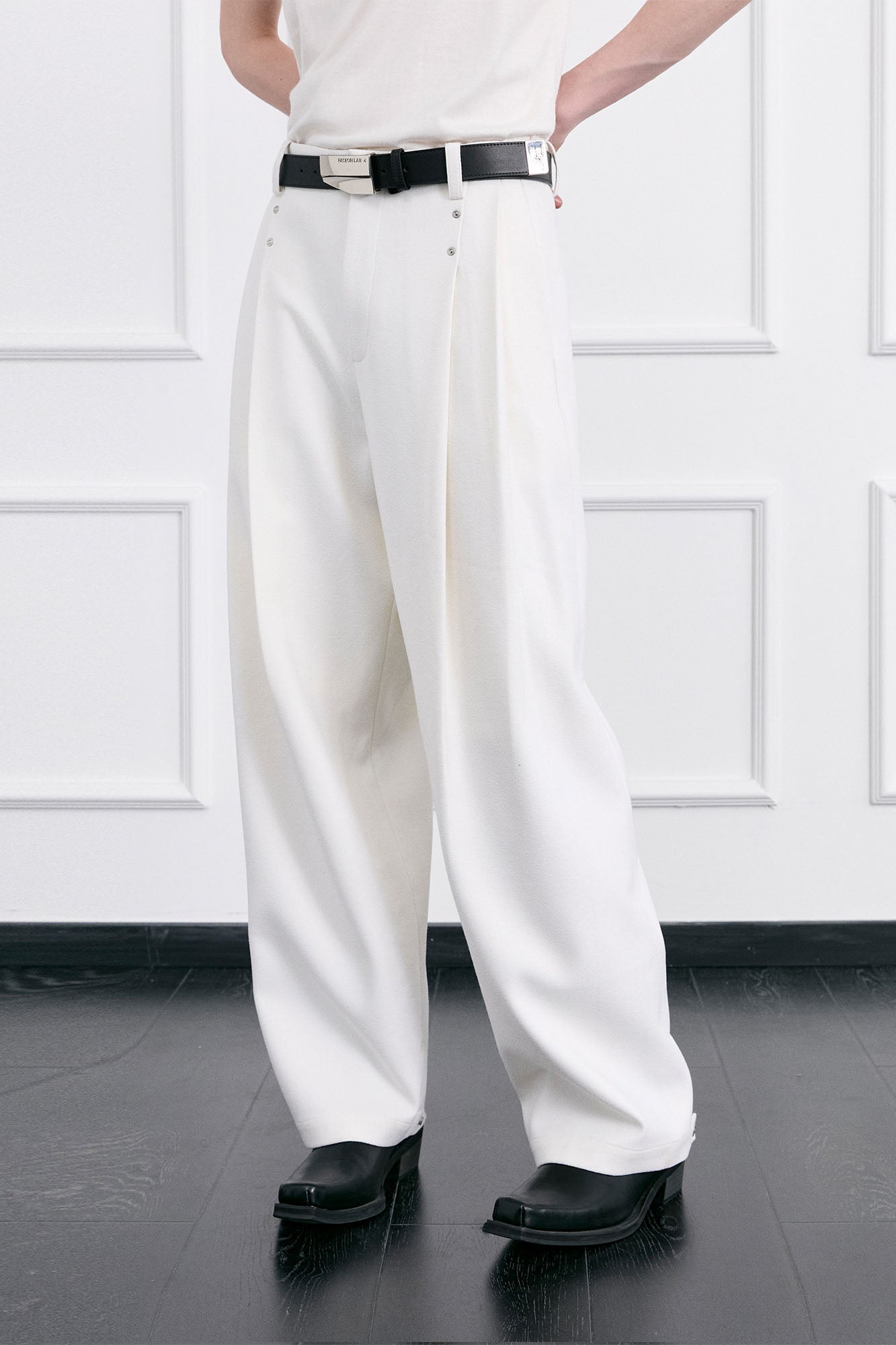 FACEONLAB Essential Wool-Blend Pleated Trousers, premium urban and streetwear designers apparel on PROJECTISR.com, FACEONLAB
