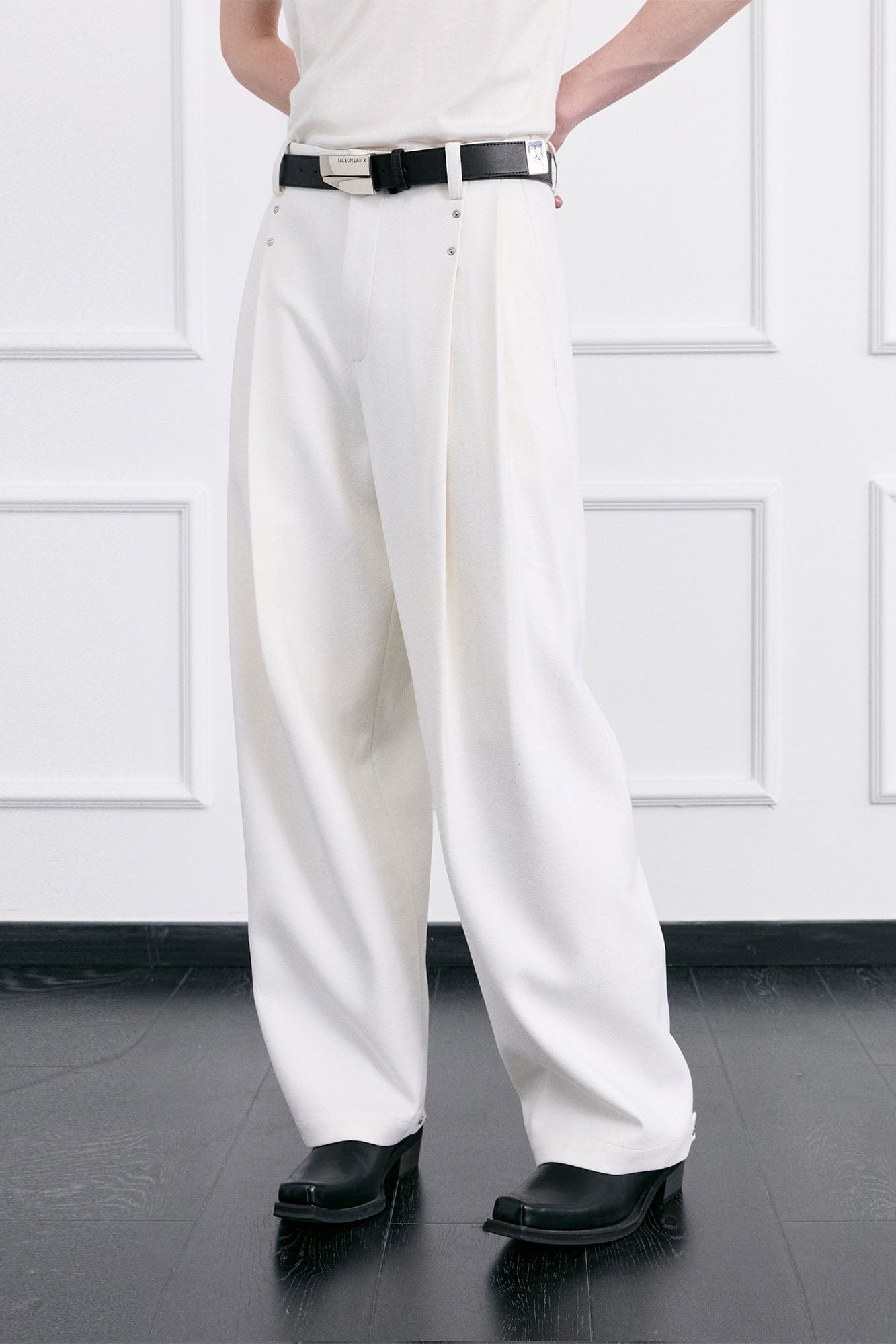FACEONLAB Essential Wool-Blend Pleated Trousers, premium urban and streetwear designers apparel on PROJECTISR.com, FACEONLAB
