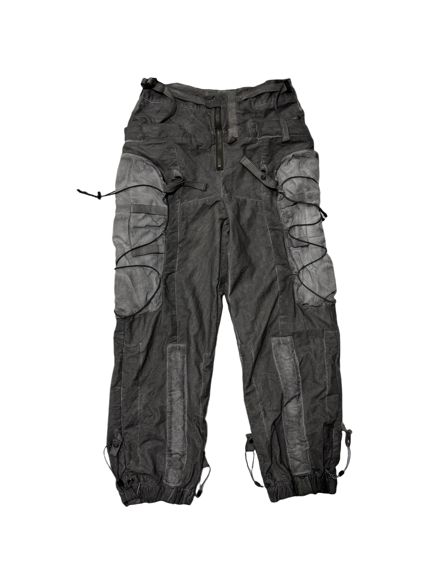 STEAM Washed Multi-Pocket Detachable Waist Bag Cargo Pants