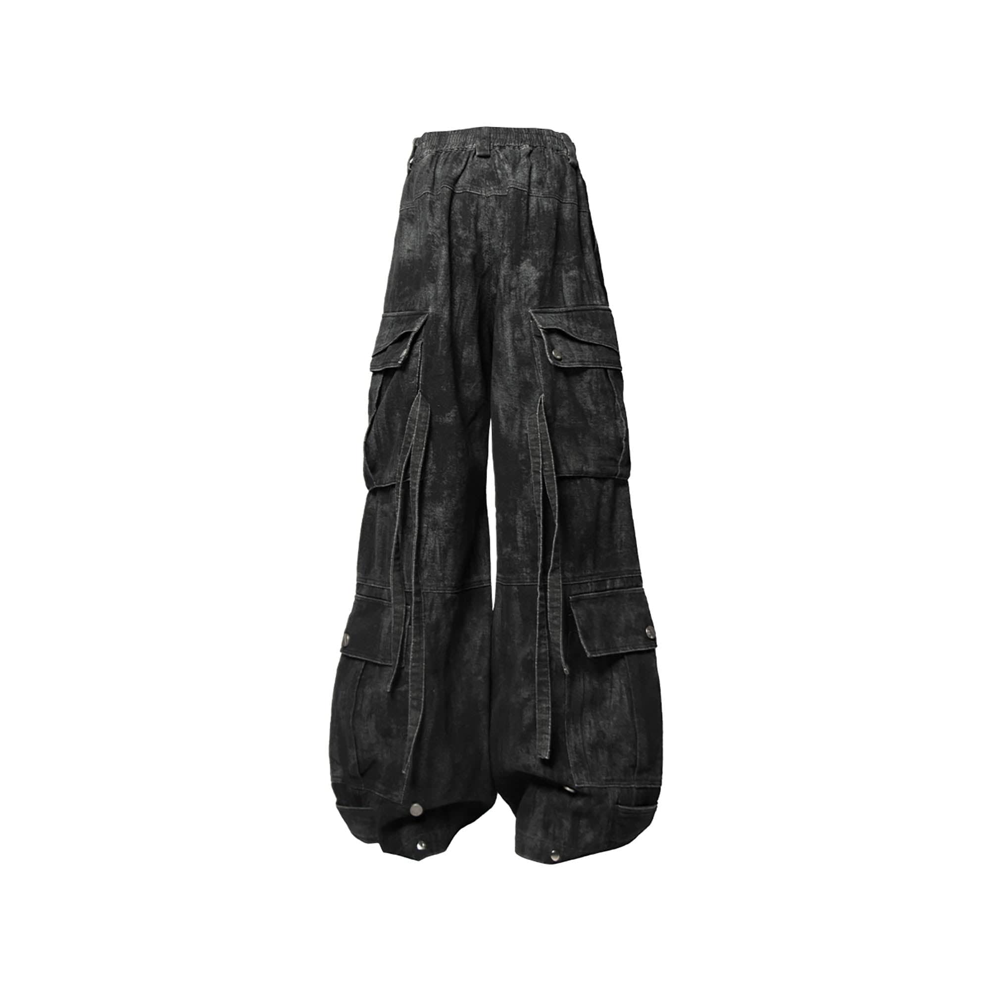 RELABEL Tie-Dye Multi-Pocket Pleated Straps Cargo, premium urban and streetwear designers apparel on PROJECTISR.com, RELABEL