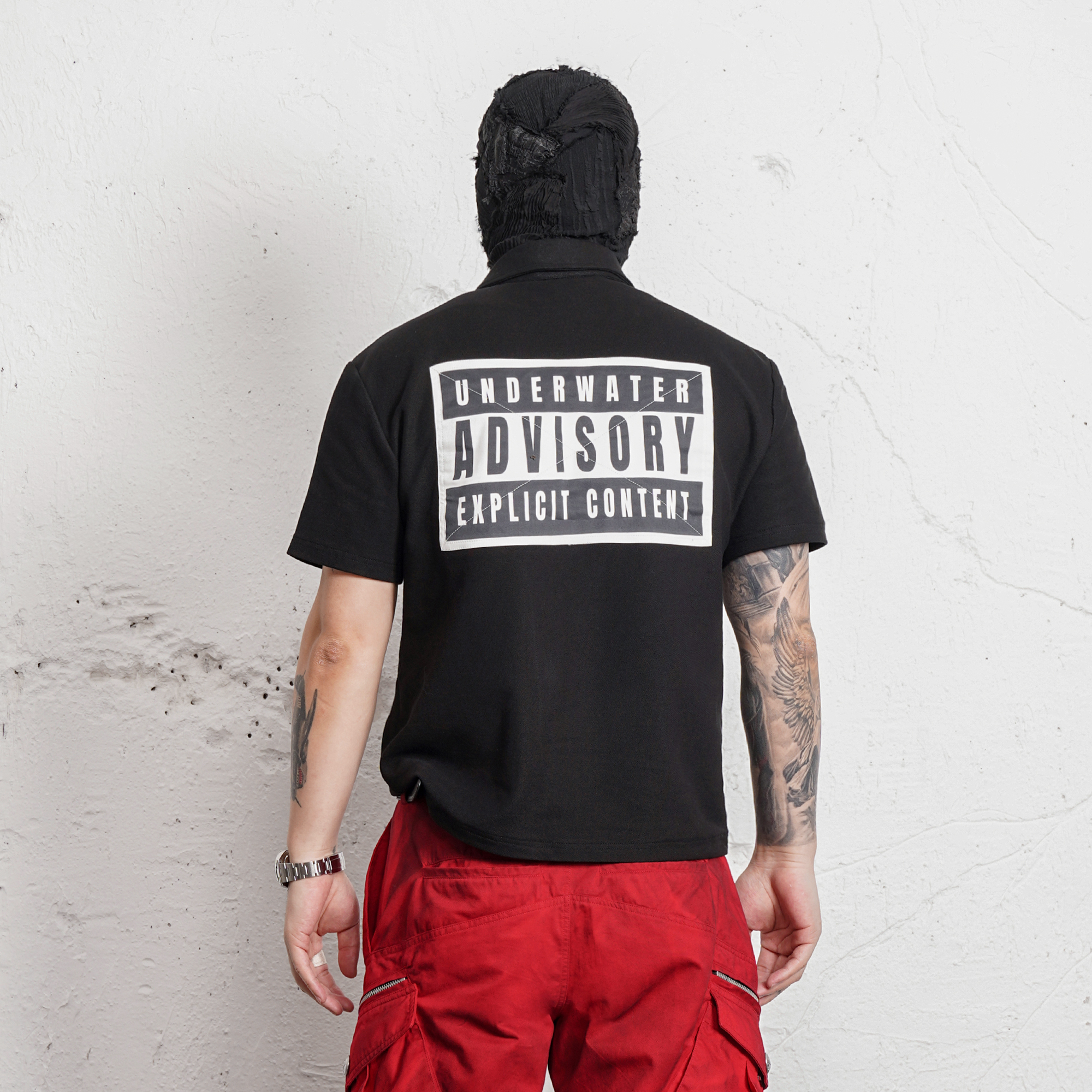 UNDERWATER Lucifer Embroidered Polo Shirt, premium urban and streetwear designers apparel on PROJECTISR.com, UNDERWATER