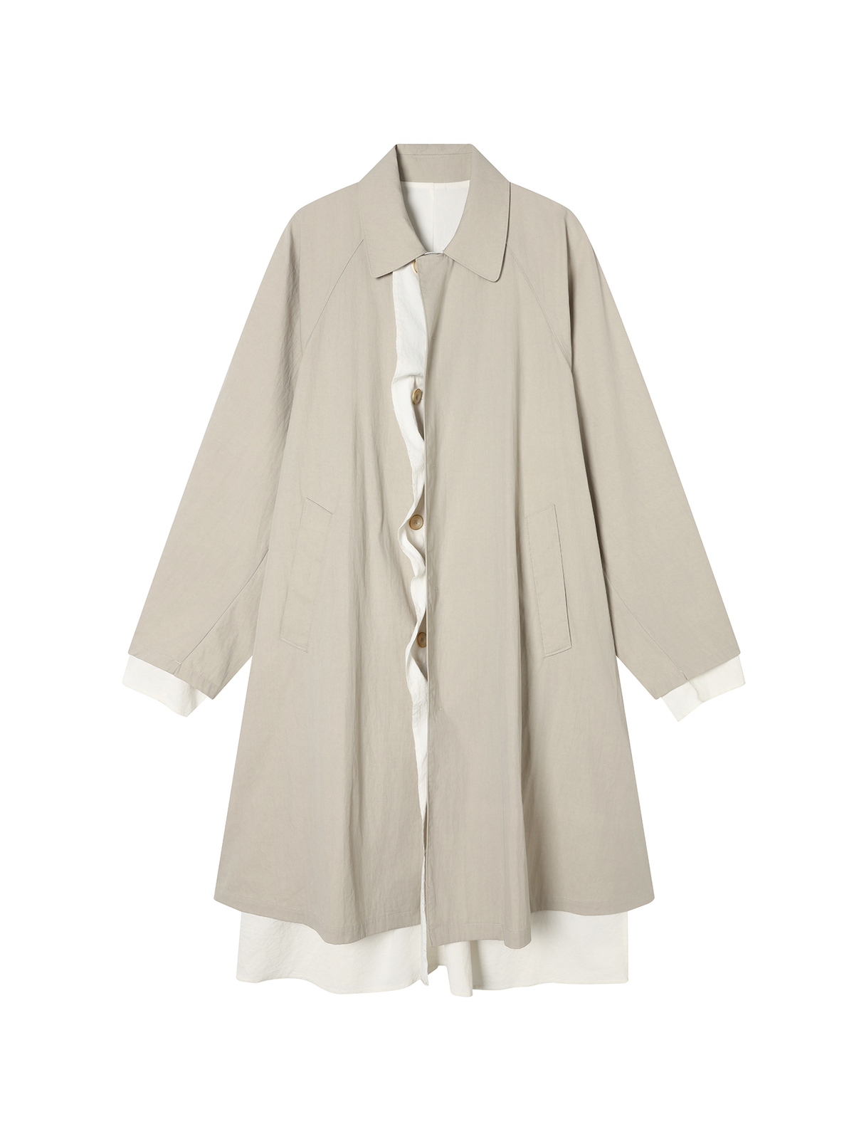 TGNS Retro Oversized Longline Trench Coat