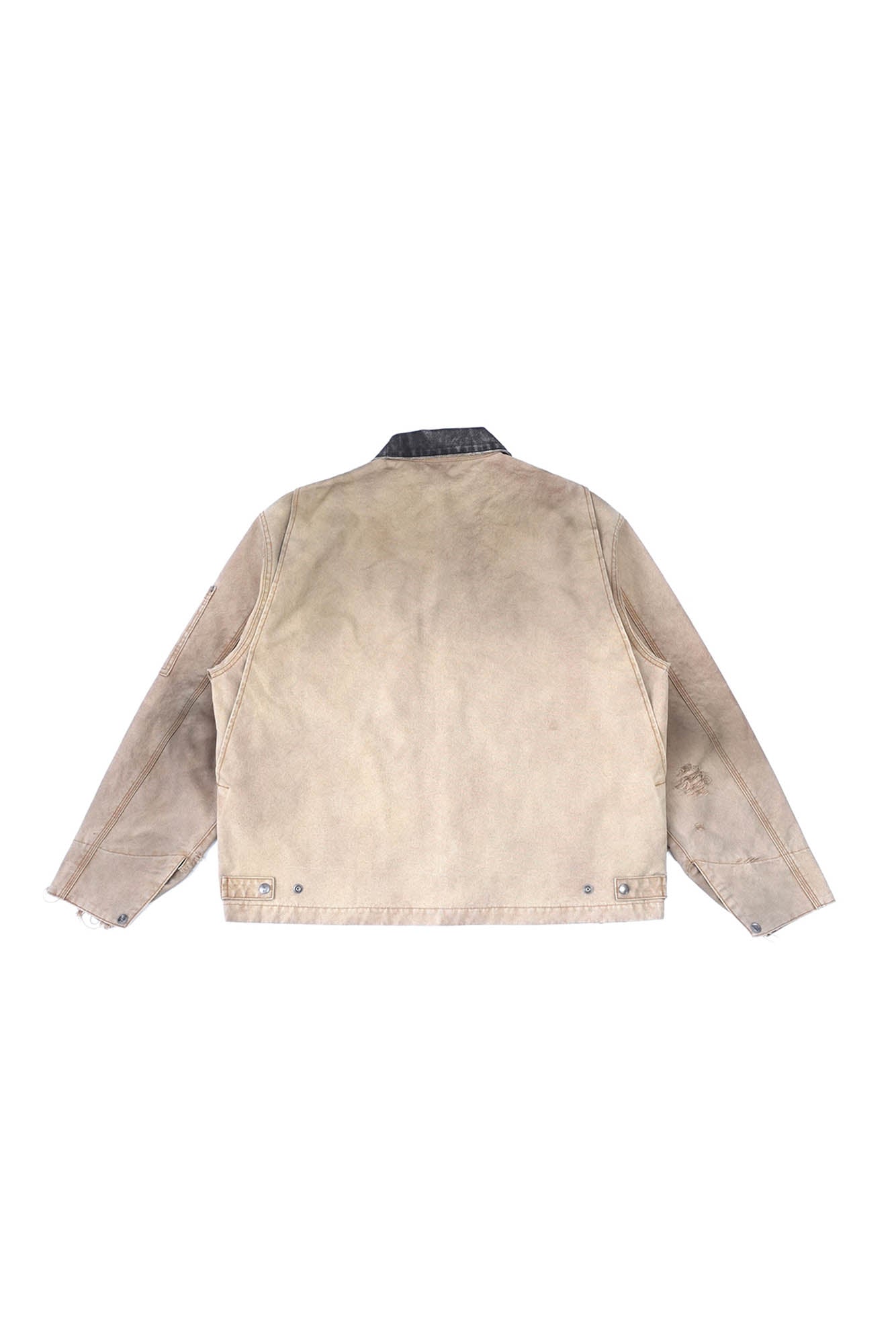 IN EXISTENCE Dirty-Washed Contrast Collar Detroit Jacket, premium urban and streetwear designers apparel on PROJECTISR.com, IN EXISTENCE