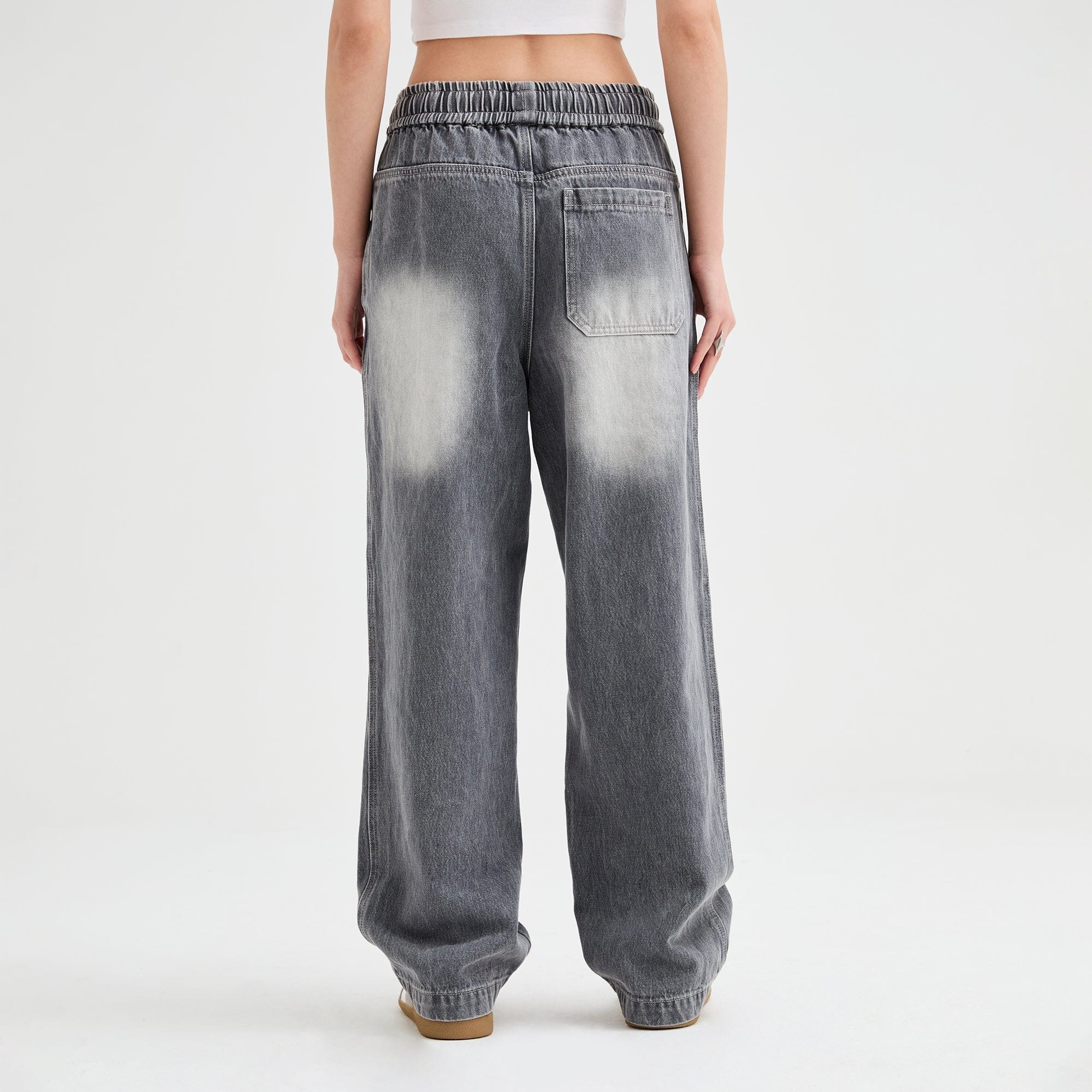 ORGANIC EMOTION Classic Washed Drawstring Jeans, premium urban and streetwear designers apparel on PROJECTISR.com, ORGANIC EMOTION