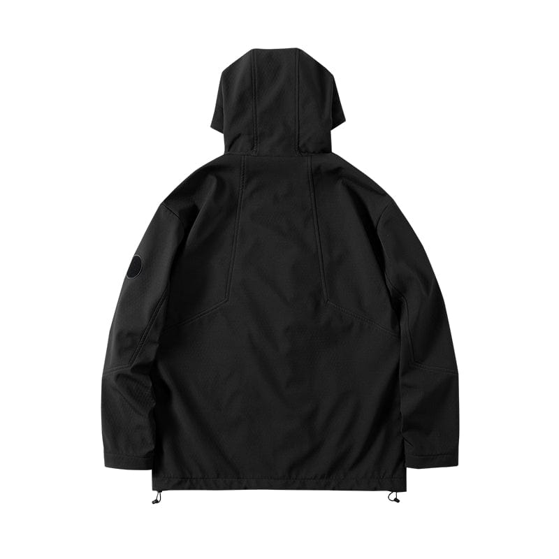 ENSHADOWER Asymmetrical Front Pocket Gorpcore Windbreaker, premium urban and streetwear designers apparel on PROJECTISR.com, ENSHADOWER