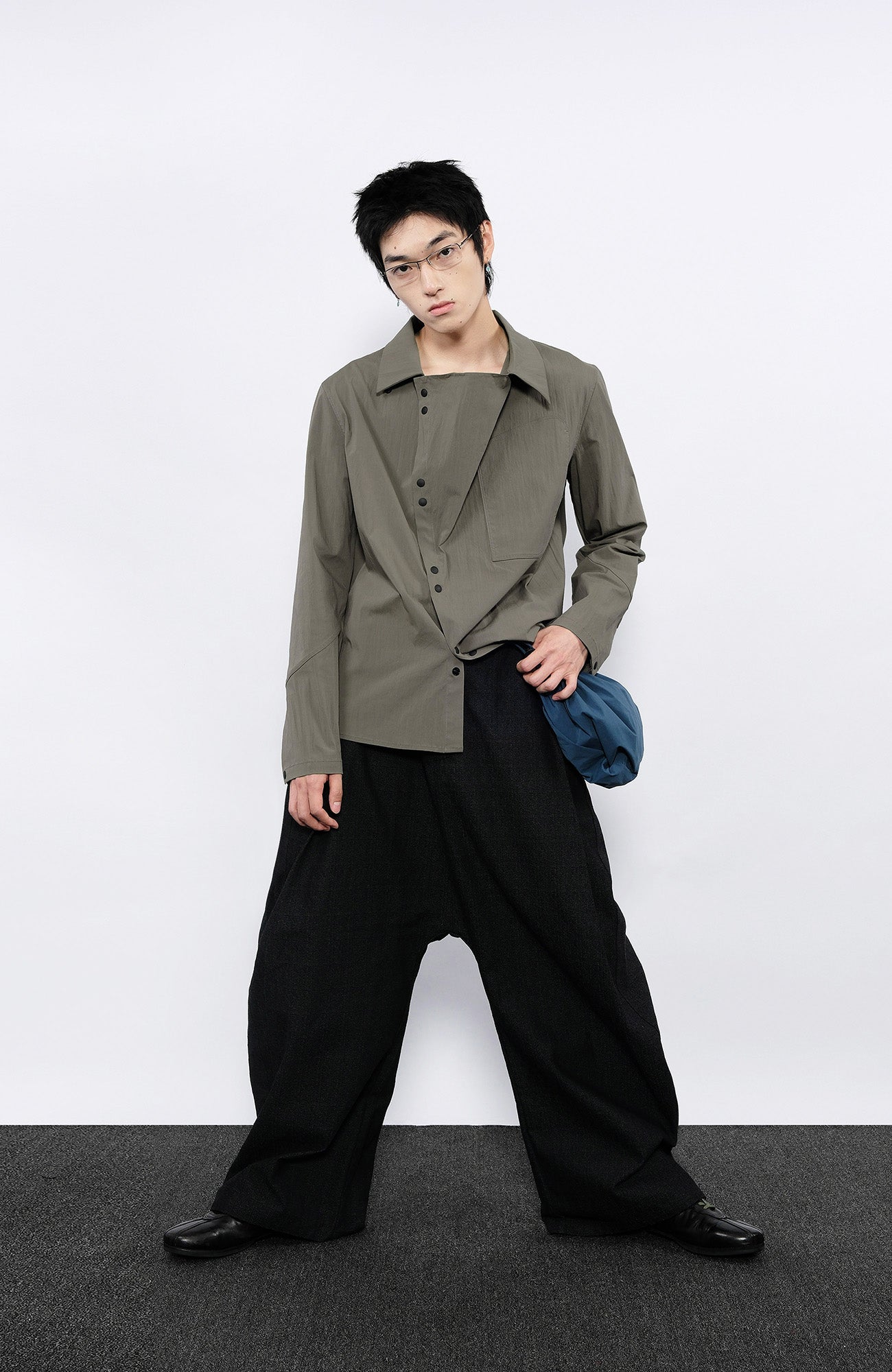 7440 37 1 Symmetrical Pleats Drop-Crotch Jeans, premium urban and streetwear designers apparel on PROJECTISR.com, 7440 37 1