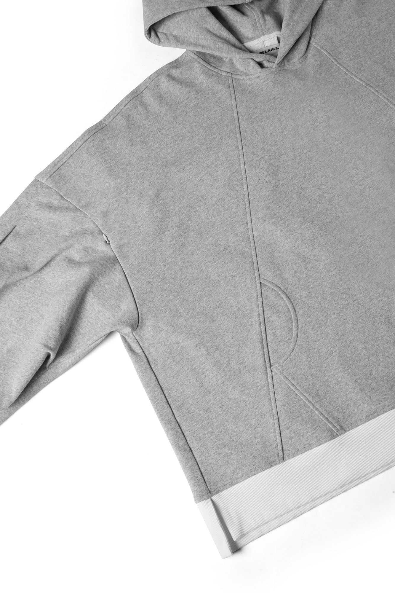 RELABEL Contrast Hem Oversized Hoodie