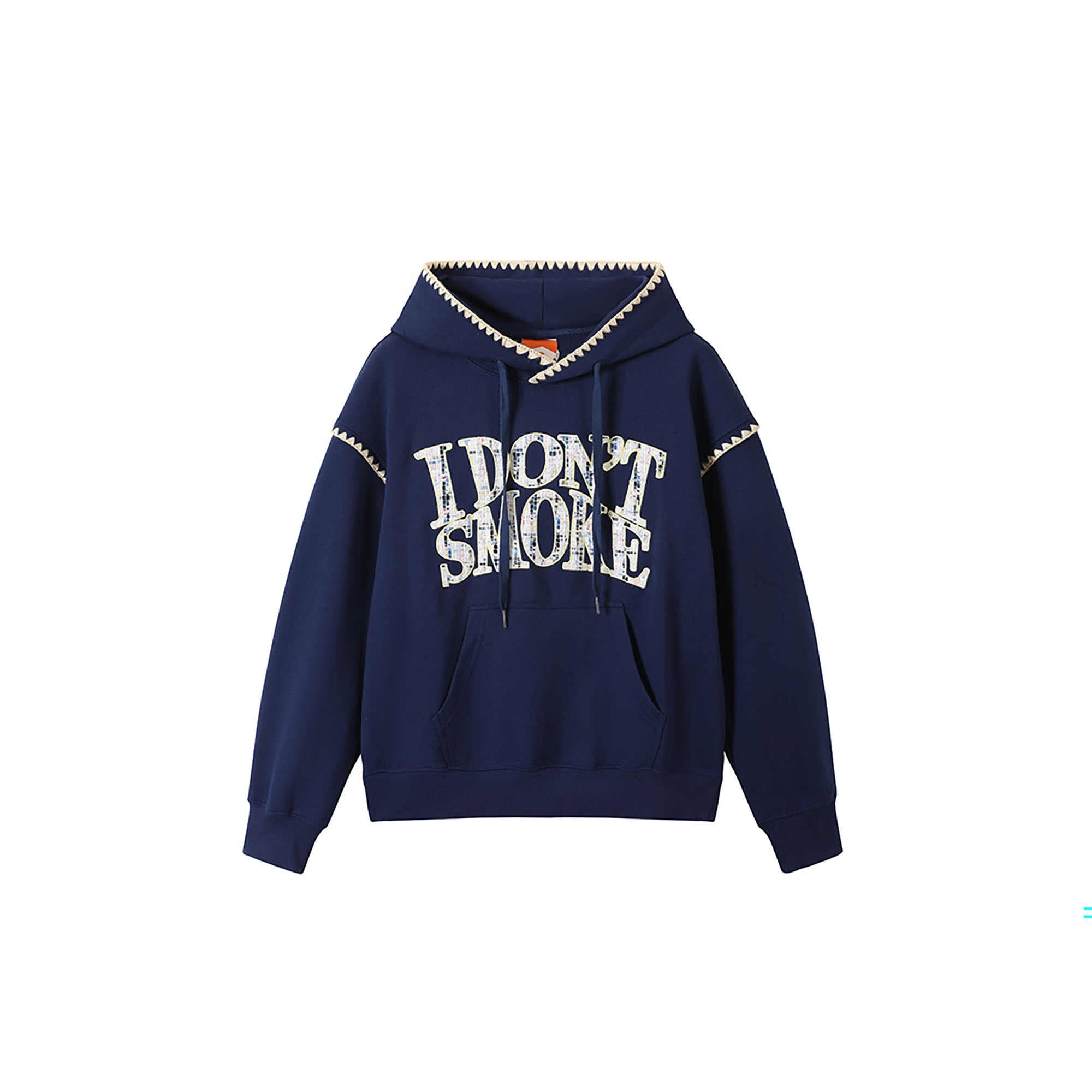DONSMOKE Retro Embroidered Patch Whipstitch Hoodie, premium urban and streetwear designers apparel on PROJECTISR.com, DONSMOKE