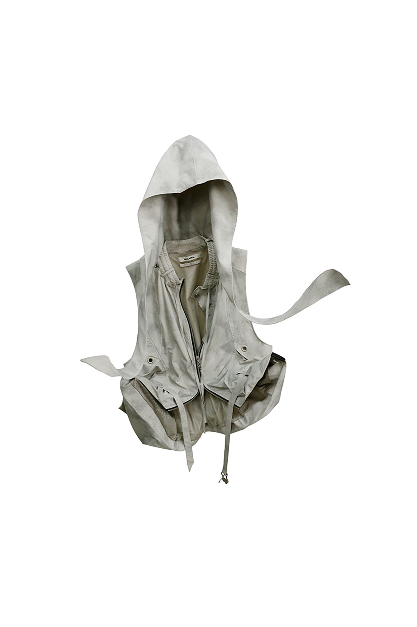 RELABEL Detachable Hood Big-Pocket Vest, premium urban and streetwear designers apparel on PROJECTISR.com, RELABEL