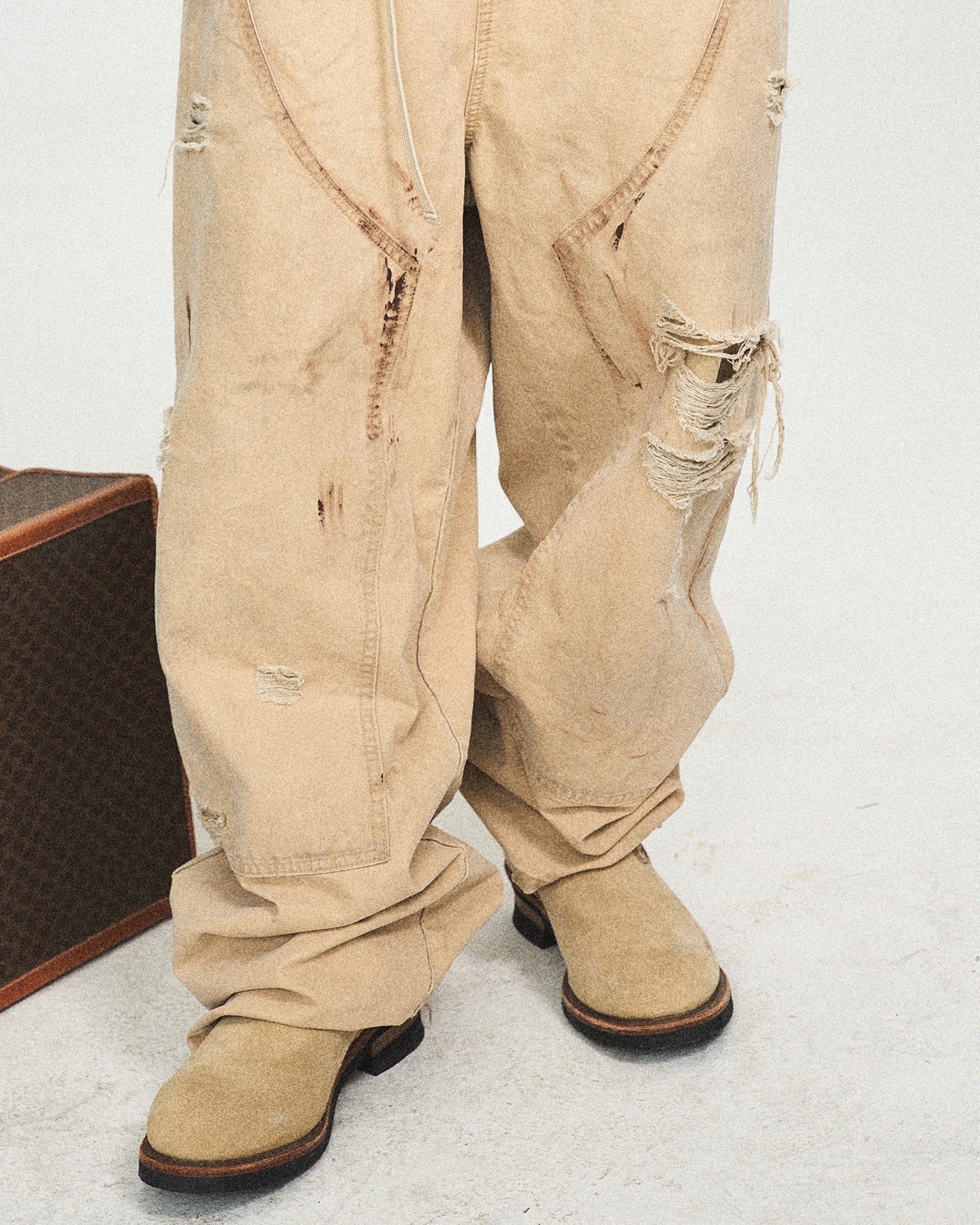STEEPC Ripped Double-Knee Pants, premium urban and streetwear designers apparel on PROJECTISR.com, STEEPC