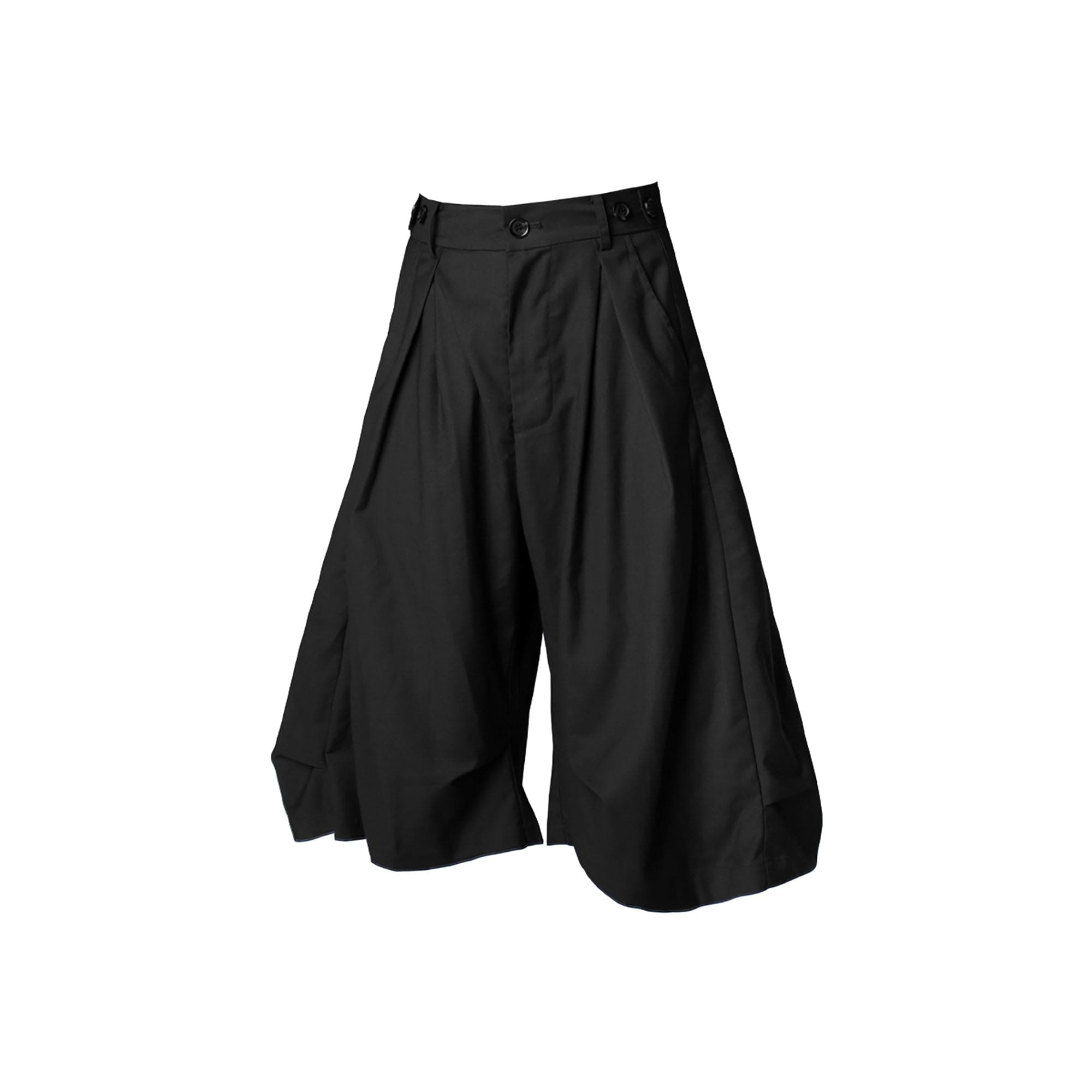 RELABEL Pleated Drape Wide-Leg Shorts, premium urban and streetwear designers apparel on PROJECTISR.com, RELABEL