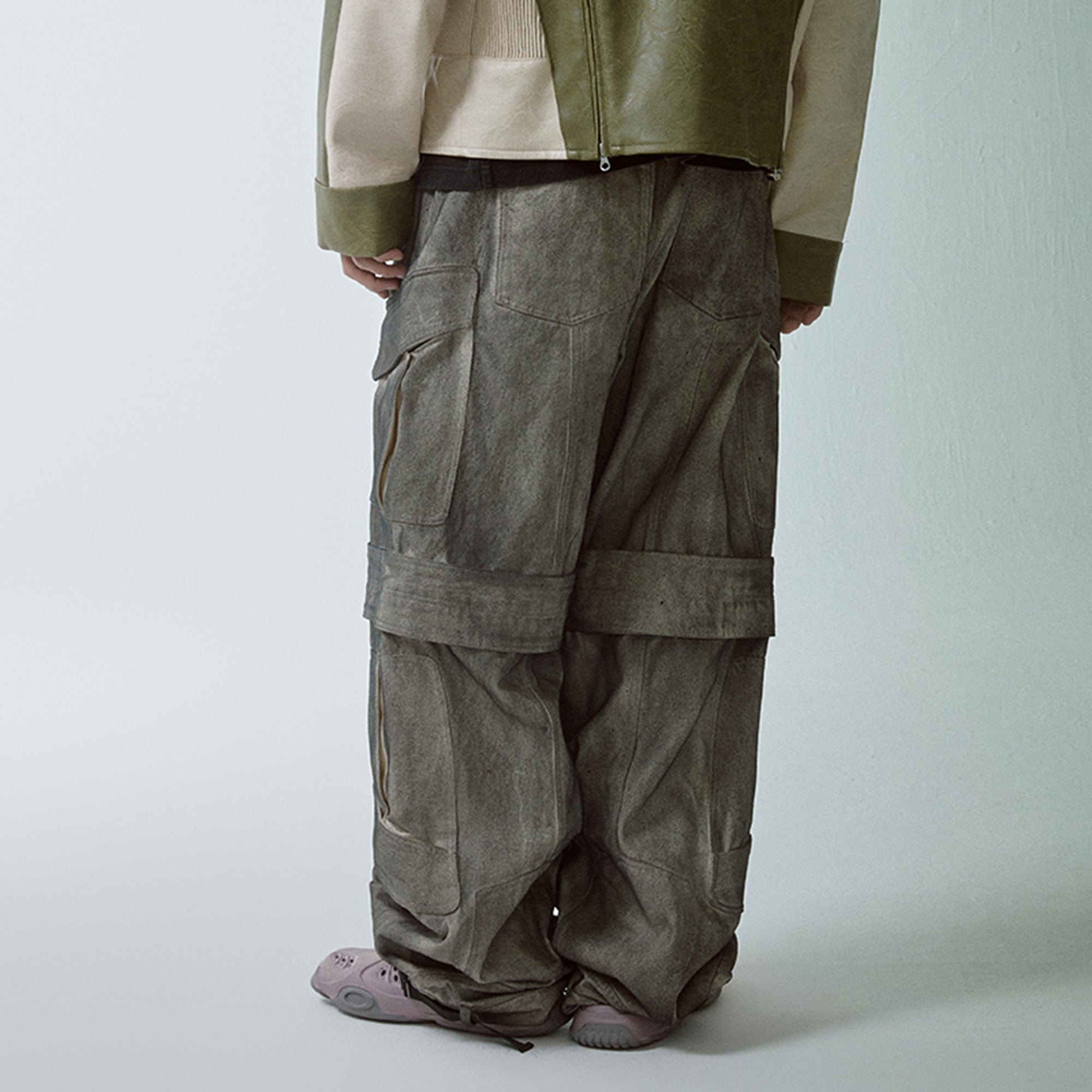 F2CE Retro Dirty Fit Double-Knee Cargo Pants, premium urban and streetwear designers apparel on PROJECTISR.com, F2CE