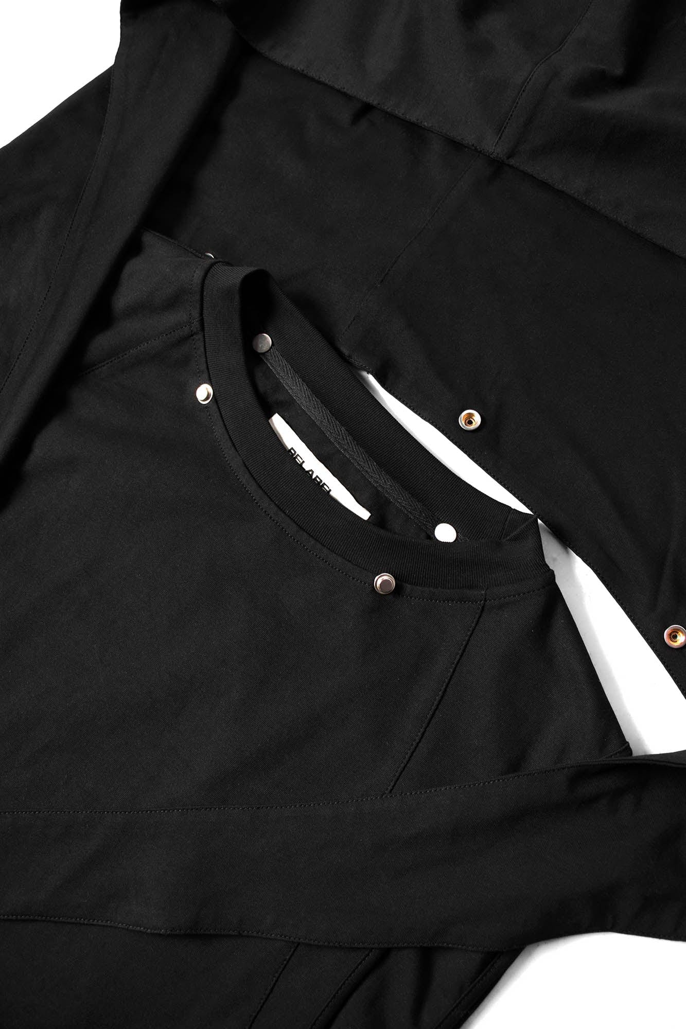 RELABEL Detachable Snap-Hooded Vest, premium urban and streetwear designers apparel on PROJECTISR.com, RELABEL
