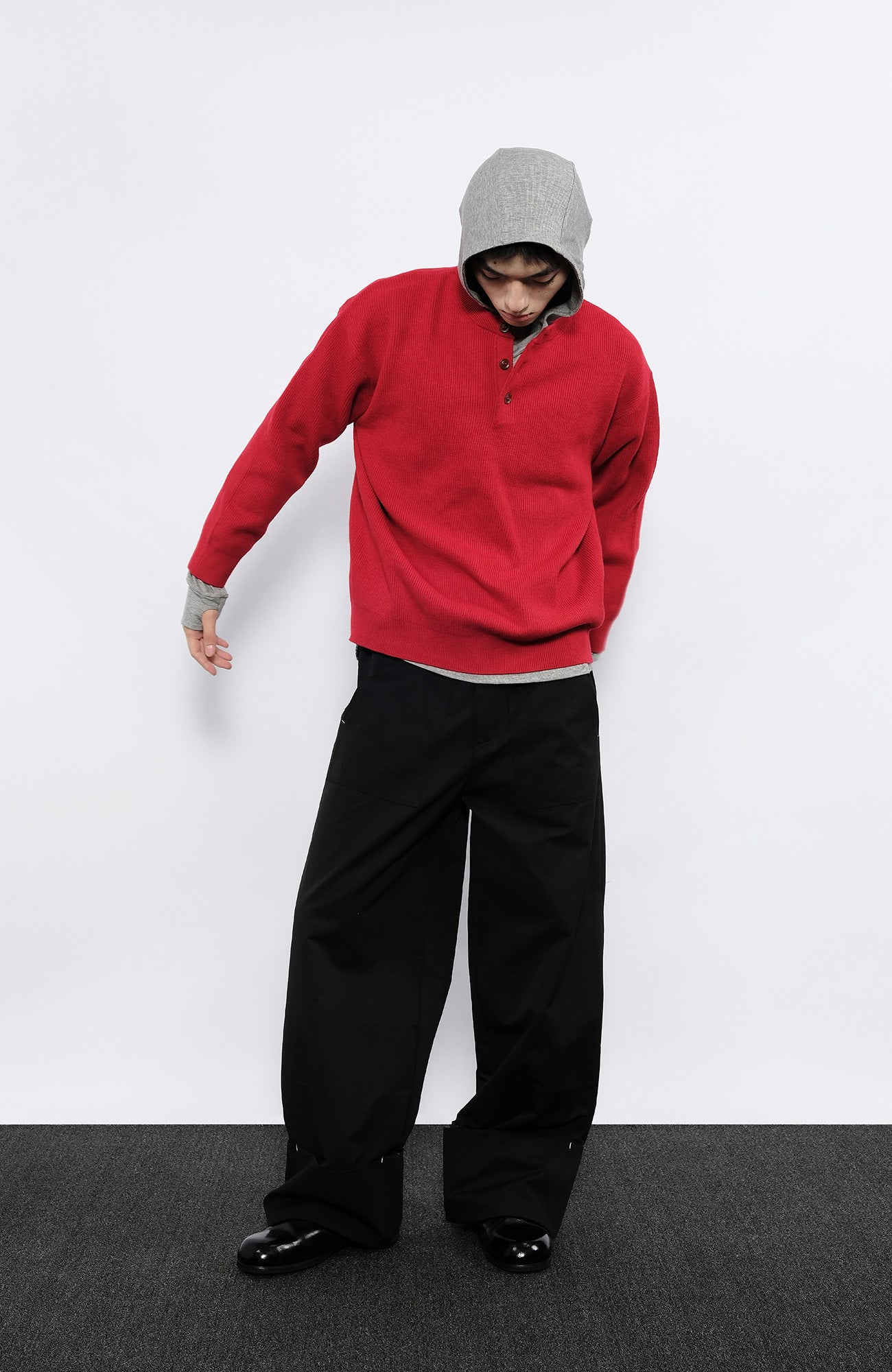 7440 37 1 Wide Cuffed Straight-Leg Pants, premium urban and streetwear designers apparel on PROJECTISR.com, 7440 37 1