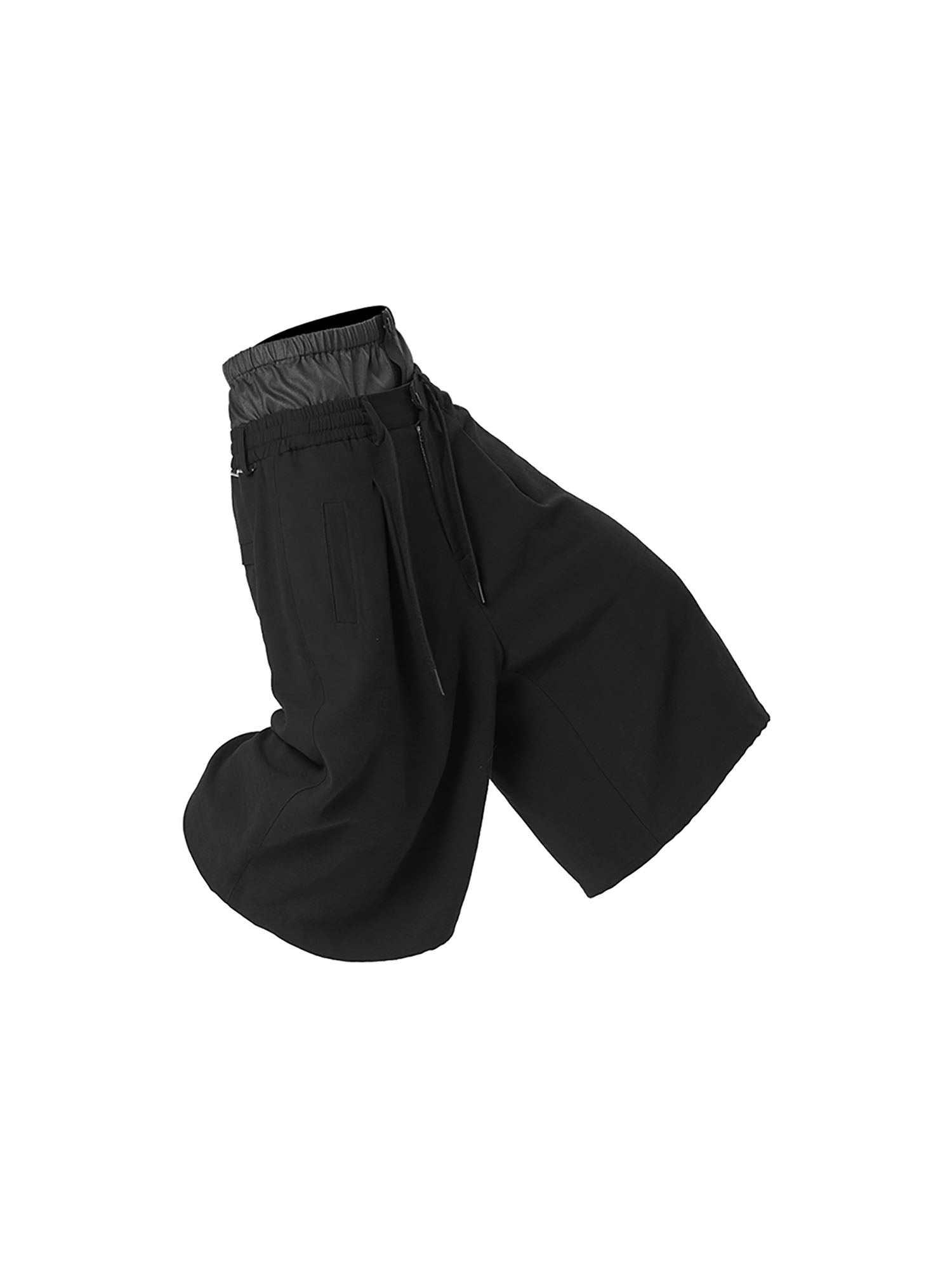 RELABEL Double-Waist Tencel-Acetate Shorts