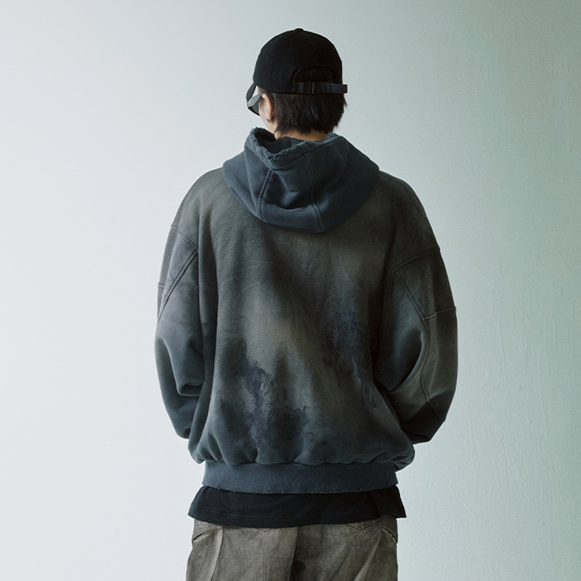 F2CE Distressed Spliced Hoodie, premium urban and streetwear designers apparel on PROJECTISR.com, F2CE