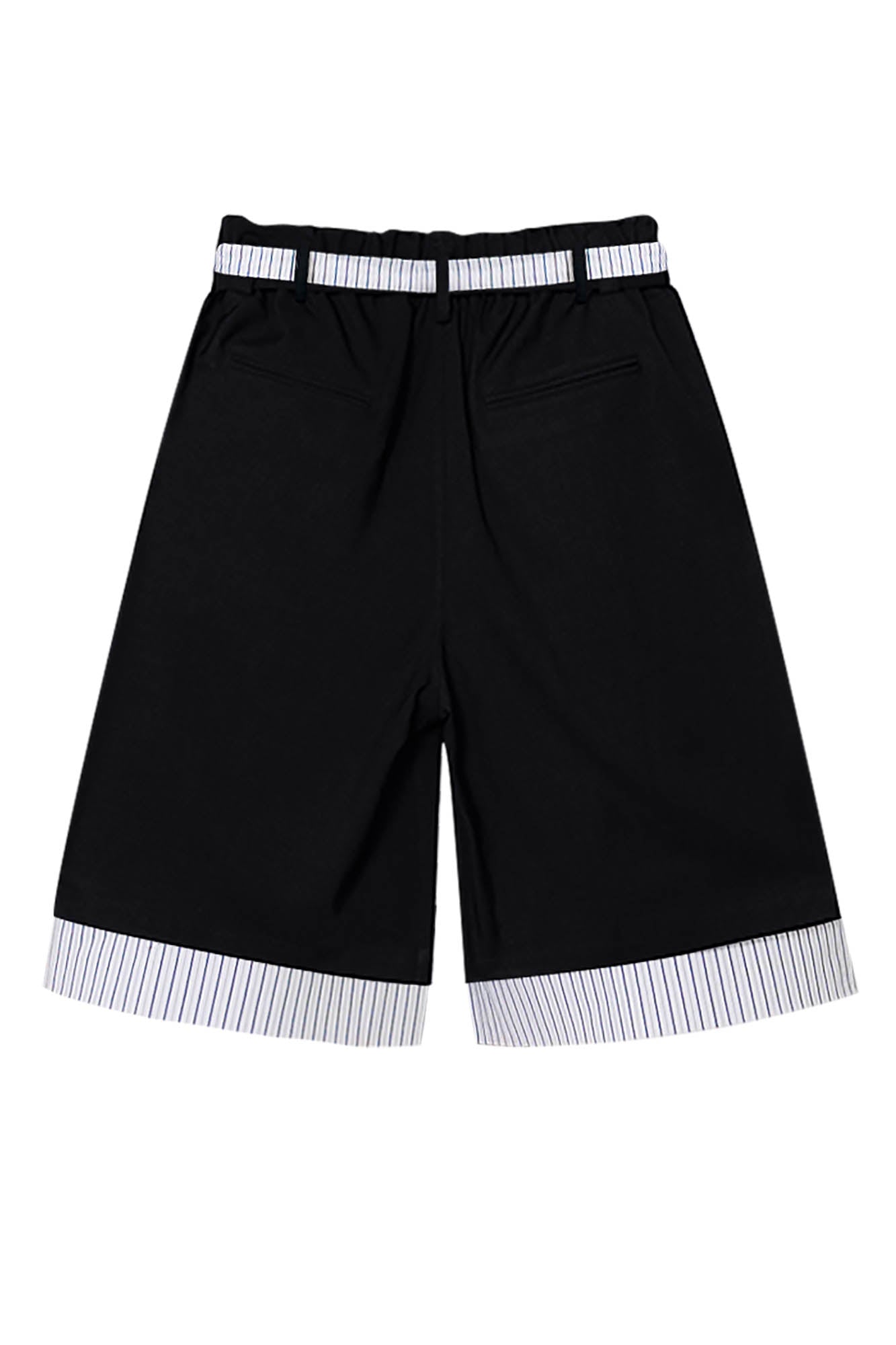 OIPWORD Panelled Stripe Hem Shorts, premium urban and streetwear designers apparel on PROJECTISR.com, OIPWORD
