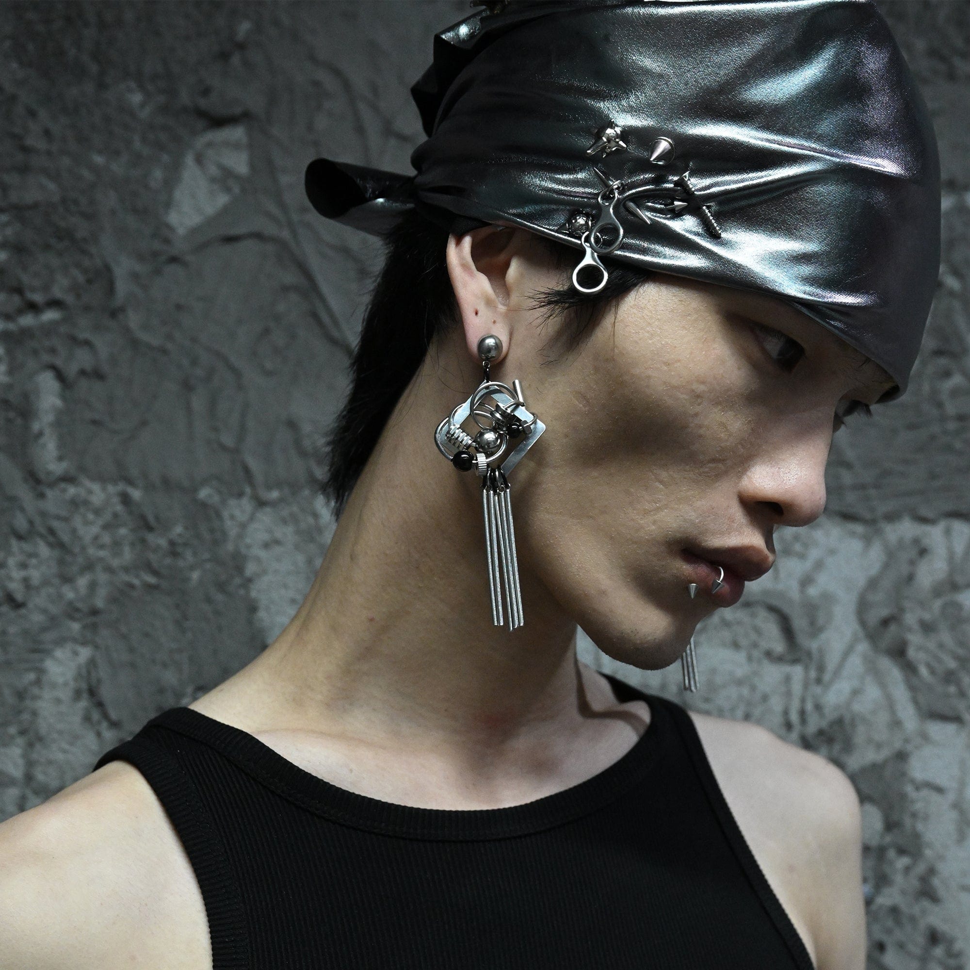 ILLUSORY Ex Machina Tassels Earring / Ear Clip, premium urban and streetwear designers apparel on PROJECTISR.com, ILLUSORY