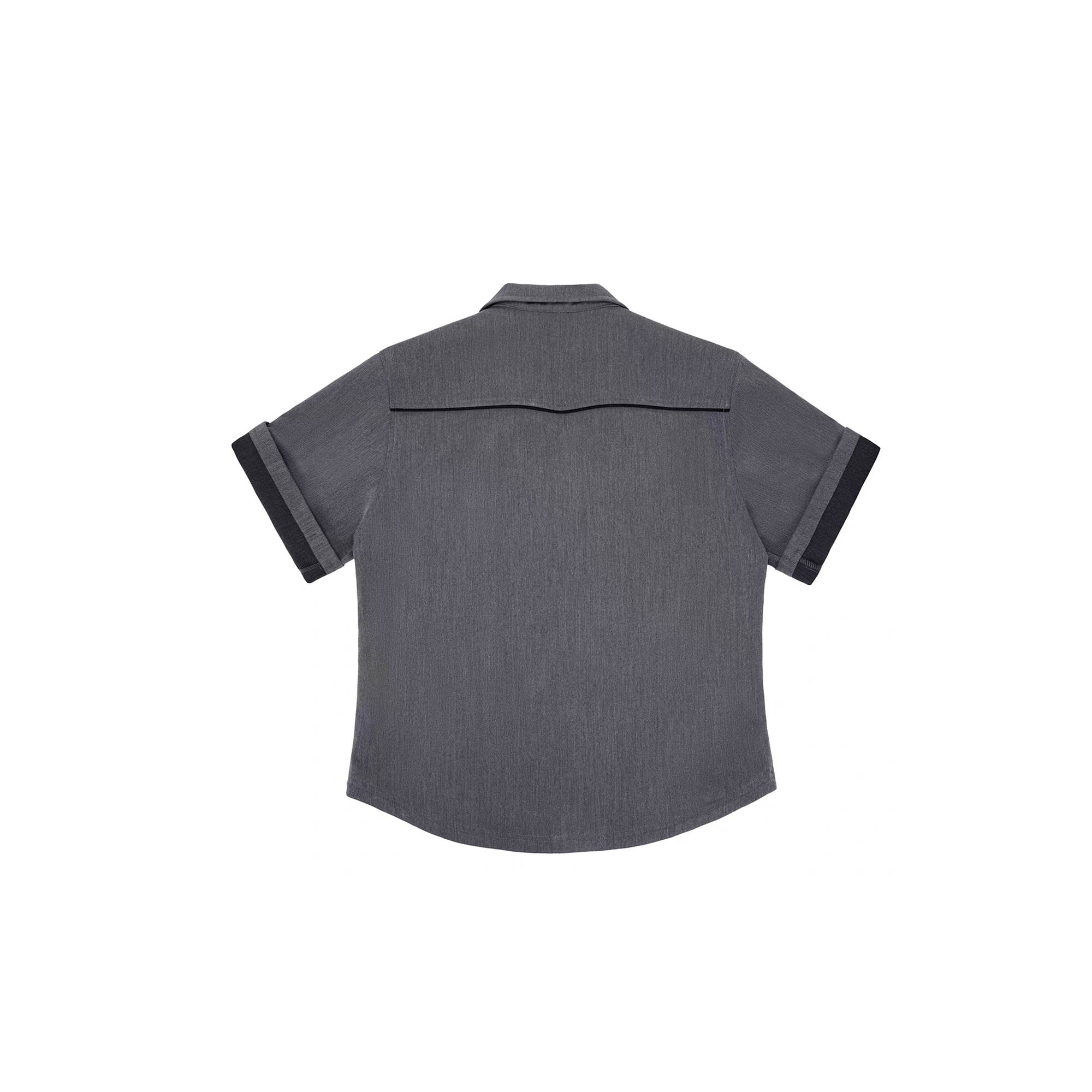 ESAIAS Napoleon Embroidered Asymmetrical Half Shirt