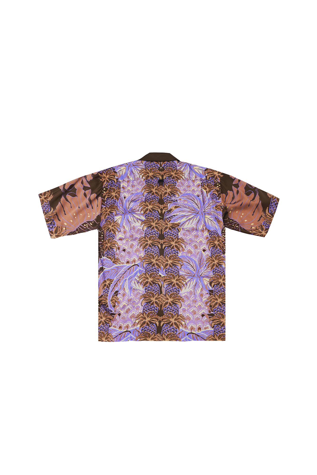 MASH UP ASIA Hawaiian Pineapple Graphic Half Shirt Purple, premium urban and streetwear designers apparel on PROJECTISR.com, MASH UP ASIA