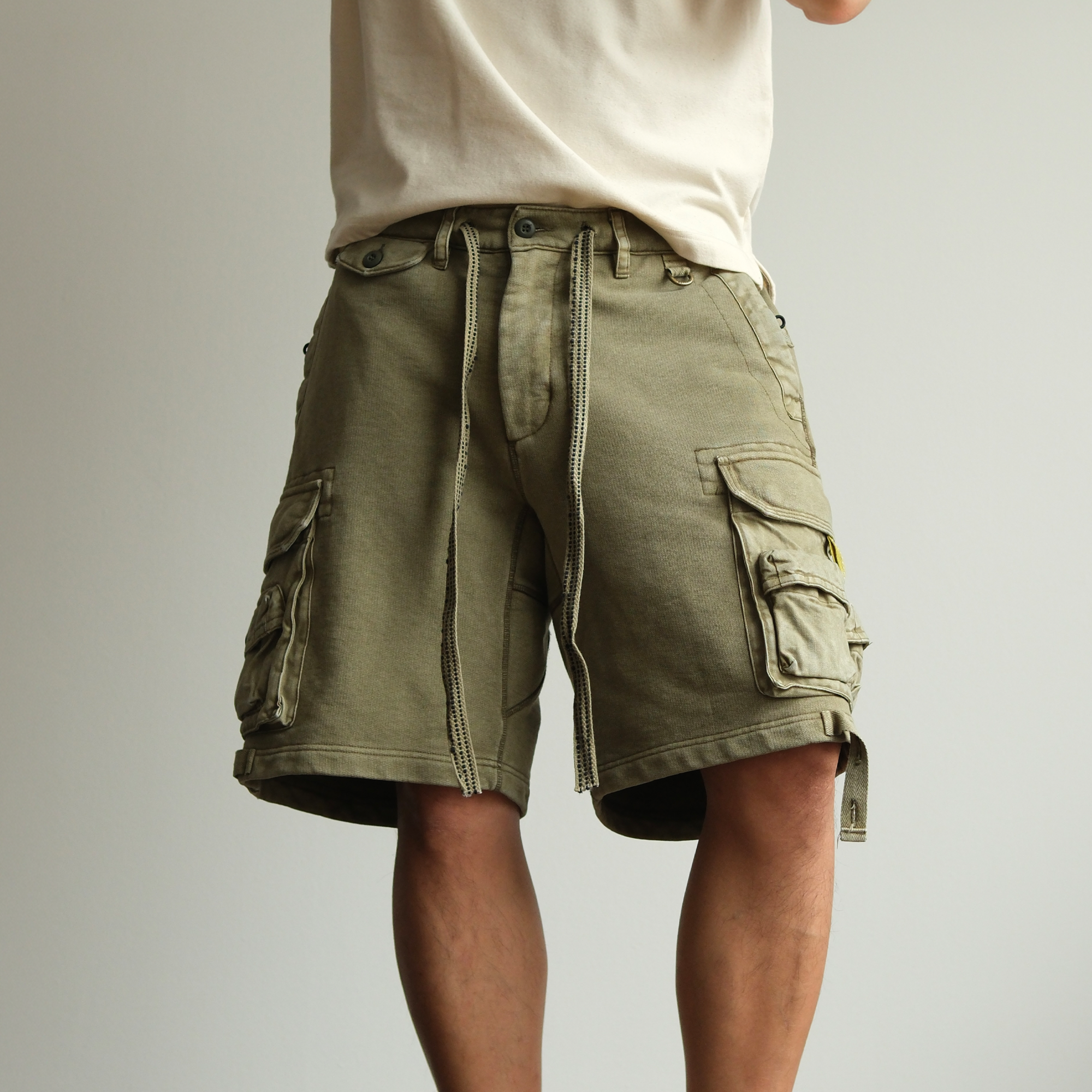 NEIGBORL Utility Multi-Pocket Drawstring Sweat Shorts