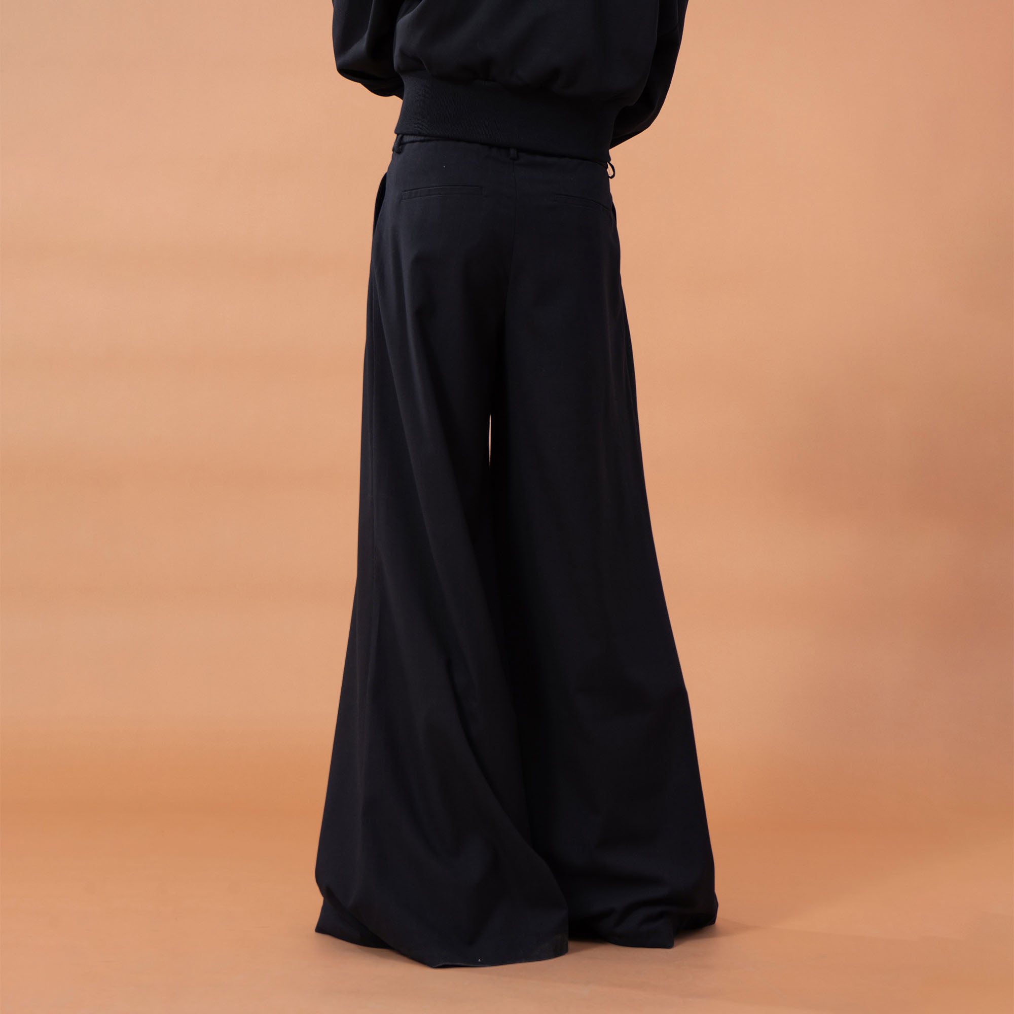 CLP Pleated Draped Wide-Leg Trousers, premium urban and streetwear designers apparel on PROJECTISR.com, CLP