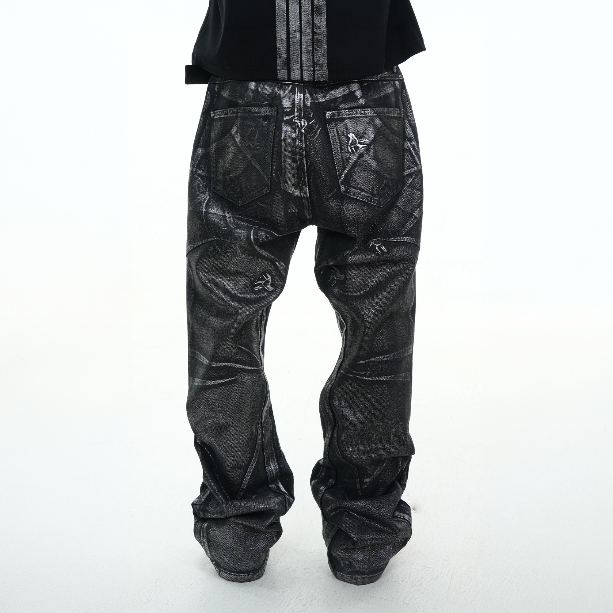 VINKID Coated Pigeon Graphic Jeans