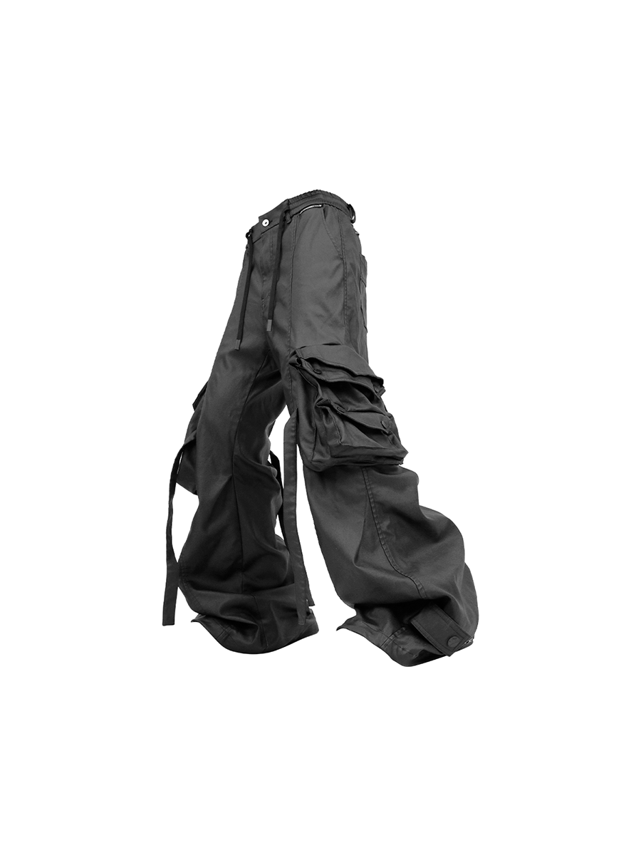 RELABEL Waxed Utility Drawstring Cargo, premium urban and streetwear designers apparel on PROJECTISR.com, RELABEL