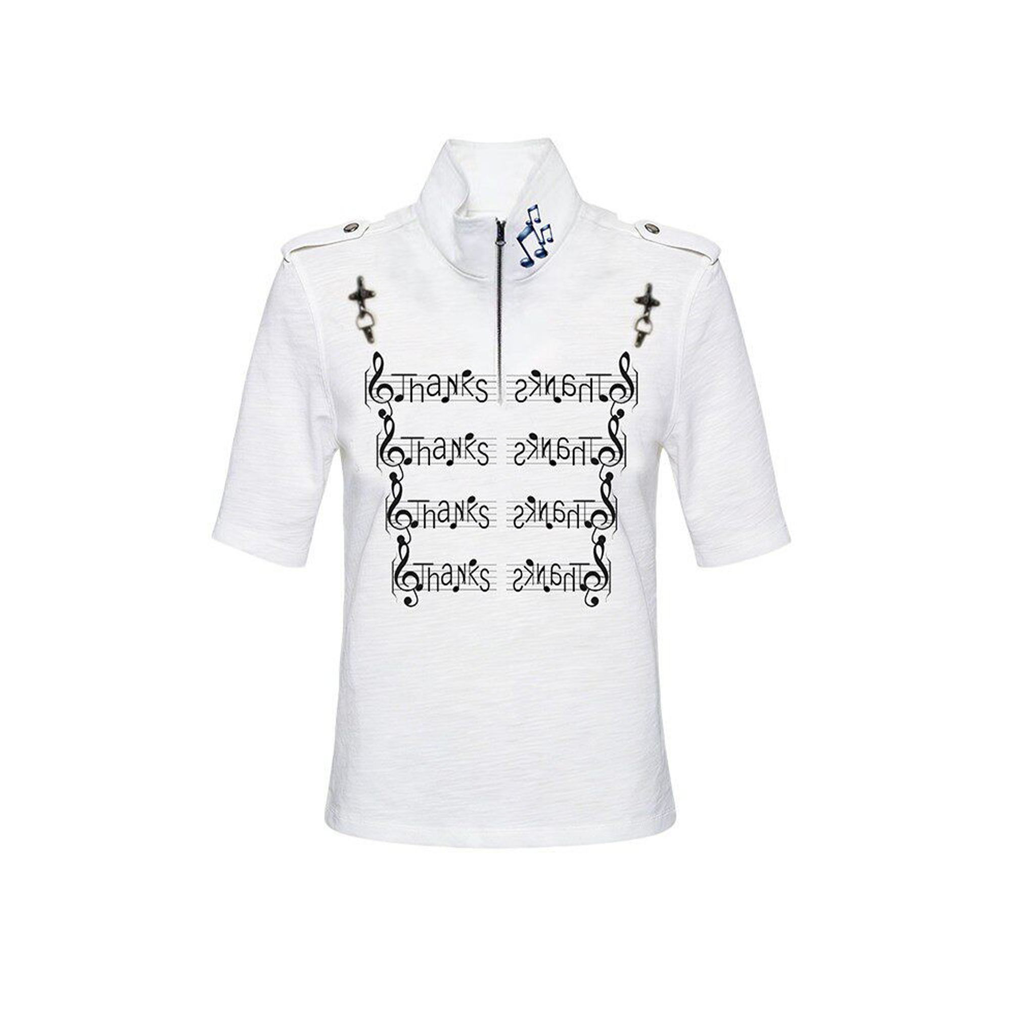 PAIKI Score Stand Collar Henley Tee