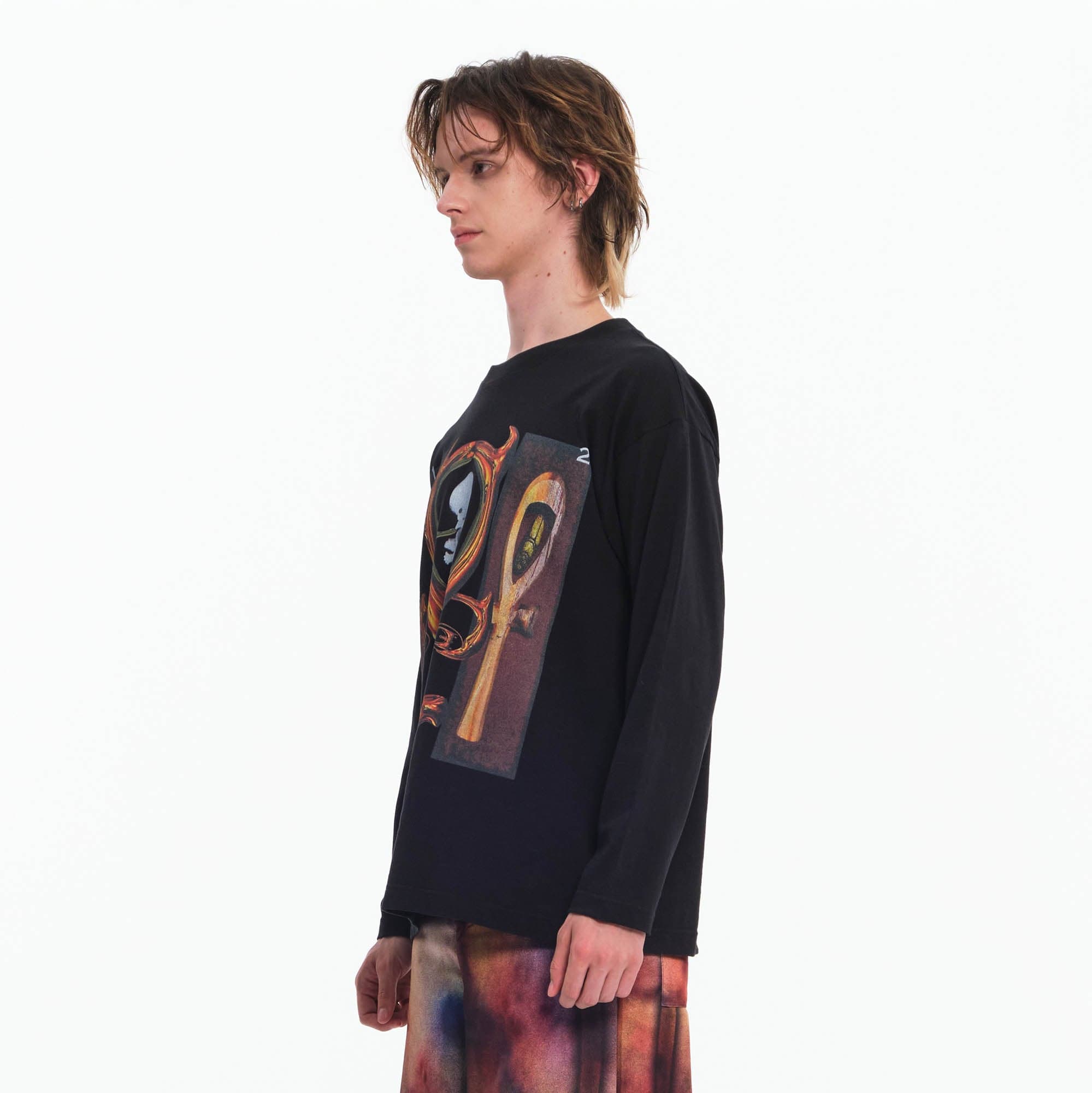 EMBRYO Cave Cross Graphics Long-Sleeve Tee, premium urban and streetwear designers apparel on PROJECTISR.com, EMBRYO