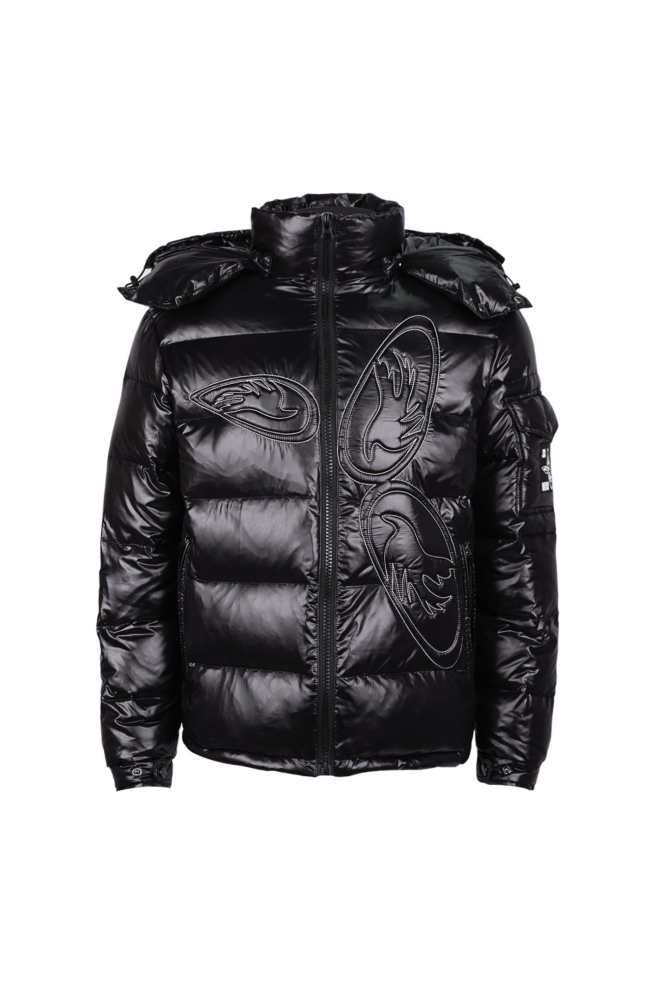 VINKID Embroidered Glossy Down Jacket