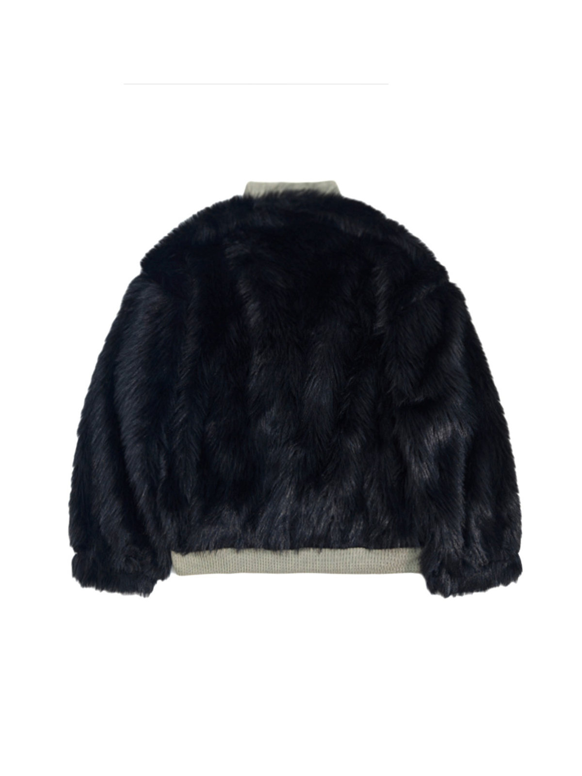 UUCSCC Faux Fur Spliced Turtleneck Sweater