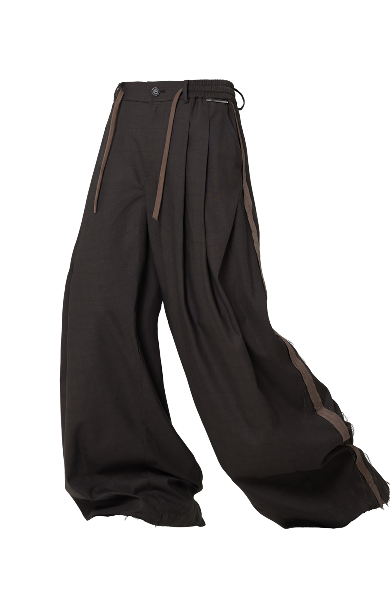 RELABEL Wrinkle-Resistant Pleated Wide-Leg Trousers