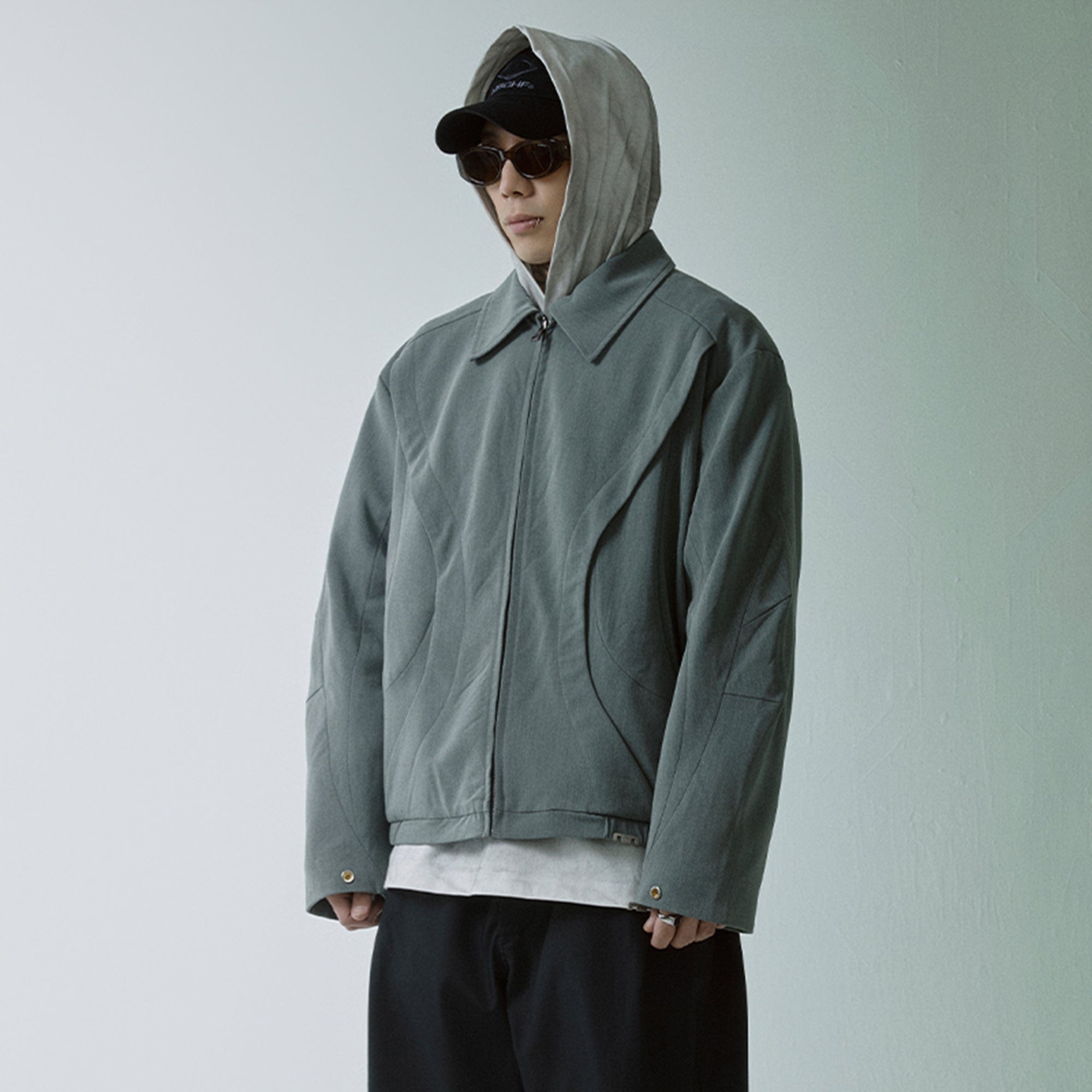F2CE Deconstructed Layered Zip-Up Jacket, premium urban and streetwear designers apparel on PROJECTISR.com, F2CE